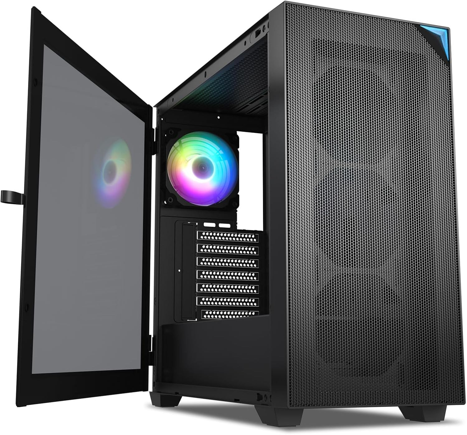 AL800 Full Tower PC Computer Case – Door Opening Design Tempered Glass, E-ATX/AT
