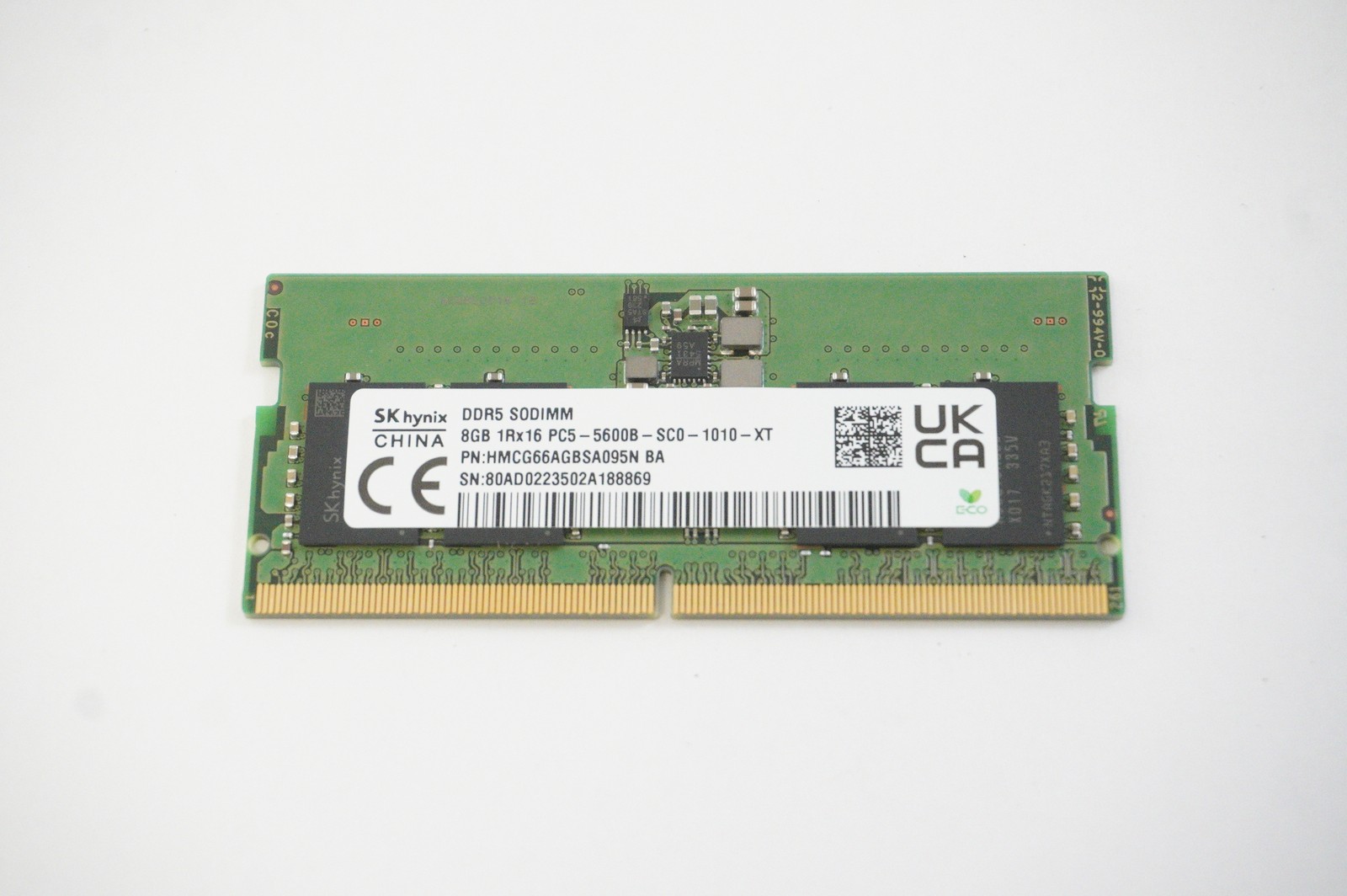 HMCG66AGBSA095N Hynix 8GB 1Rx16 PC5-5600B DDR5 5600Mhz SO-DIMM Memory