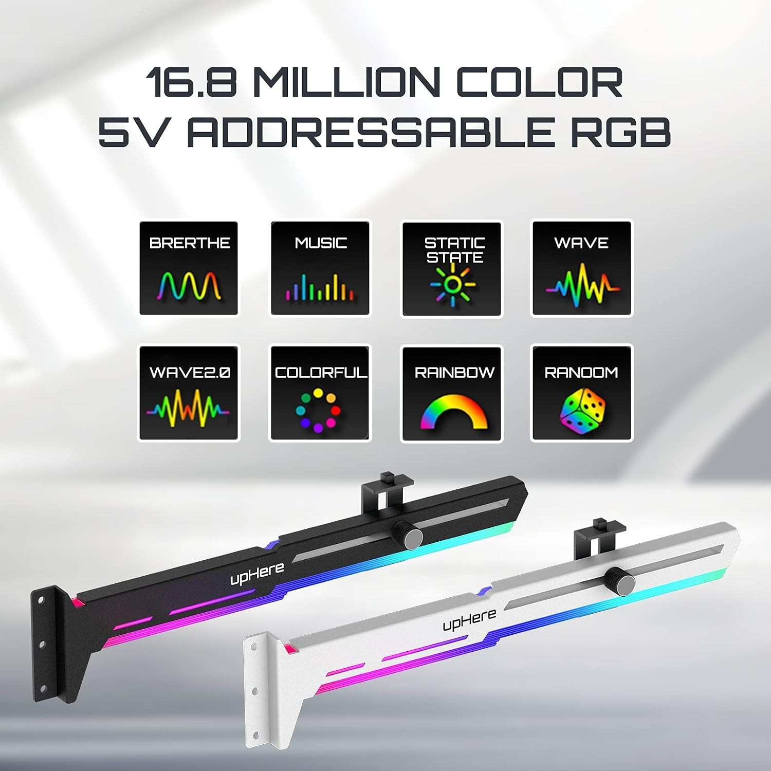 Adjustable ARGB GPU Support Holder – Sturdy Iron Base for Maximum Stability