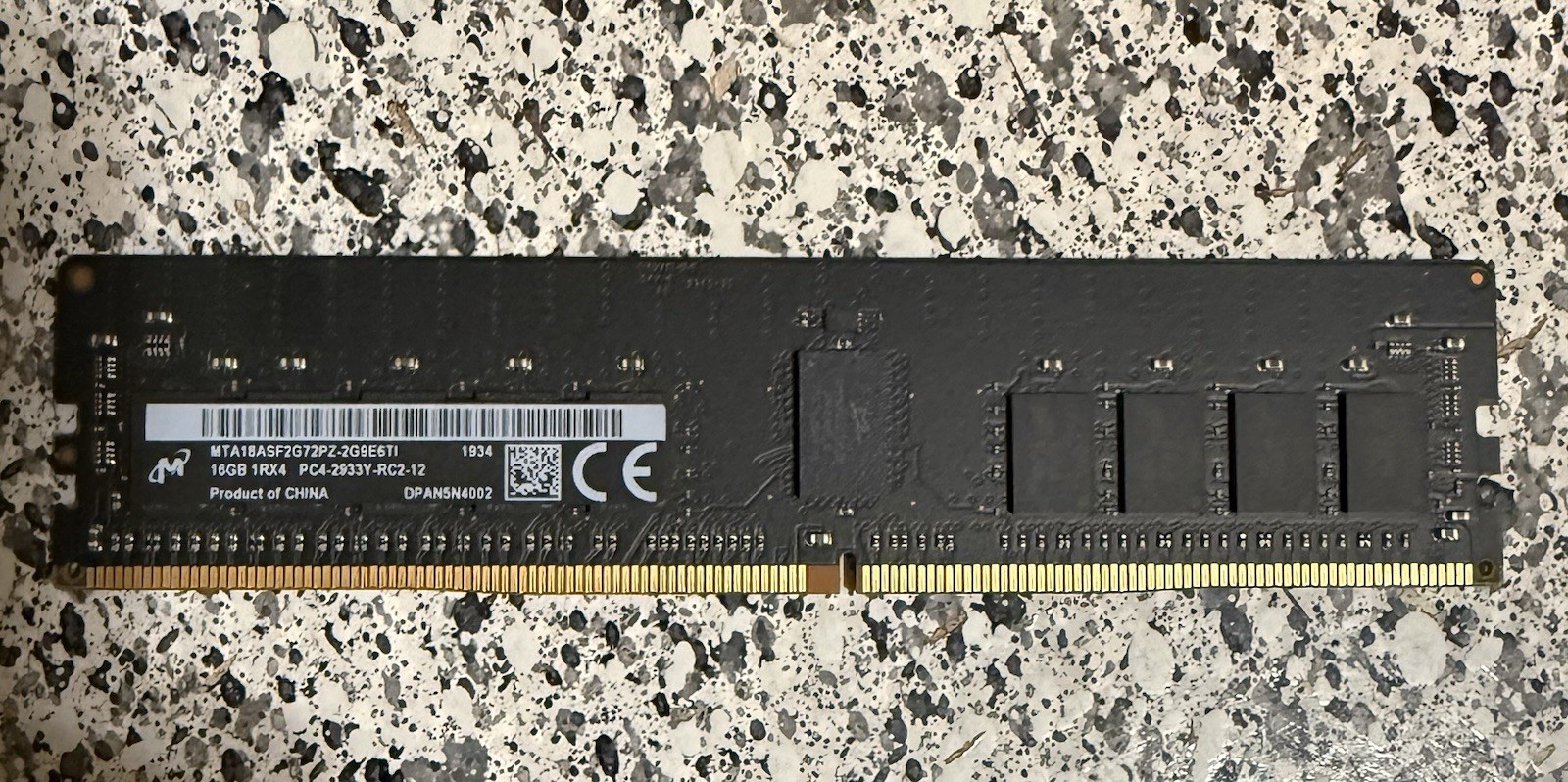 Micron 16GB RAM DDR4 2933 MHz – 1RX4 PC4-2933Y-RC2-12 OEM Mac Pro – RDIMM – ECC