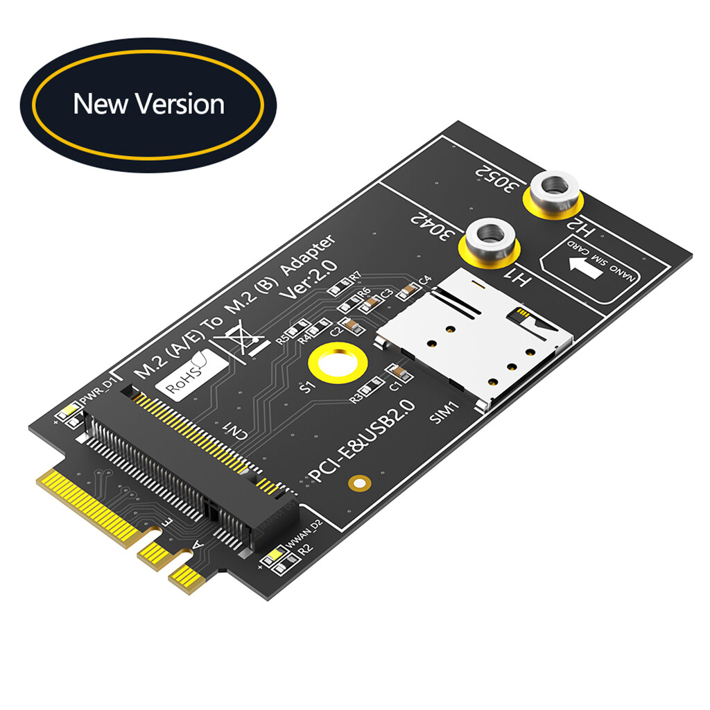 M.2 Key B to A+E Card for 3G/4G/5G LTE Module USB 2.0/PCI-E M.2 B-Key 3042 3052