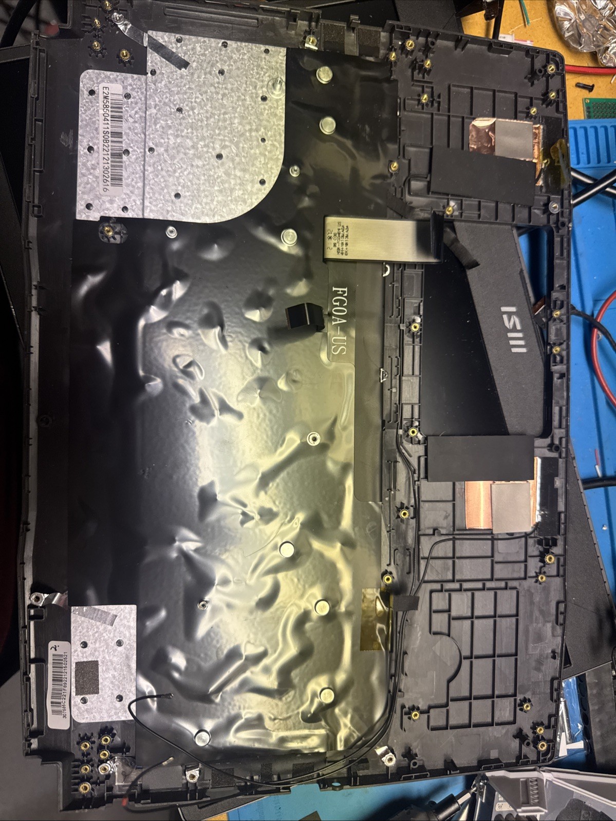 New For MSI Pulse 15 B13V MS-1585 Palmrest Cover With Color Backlight Keyboard