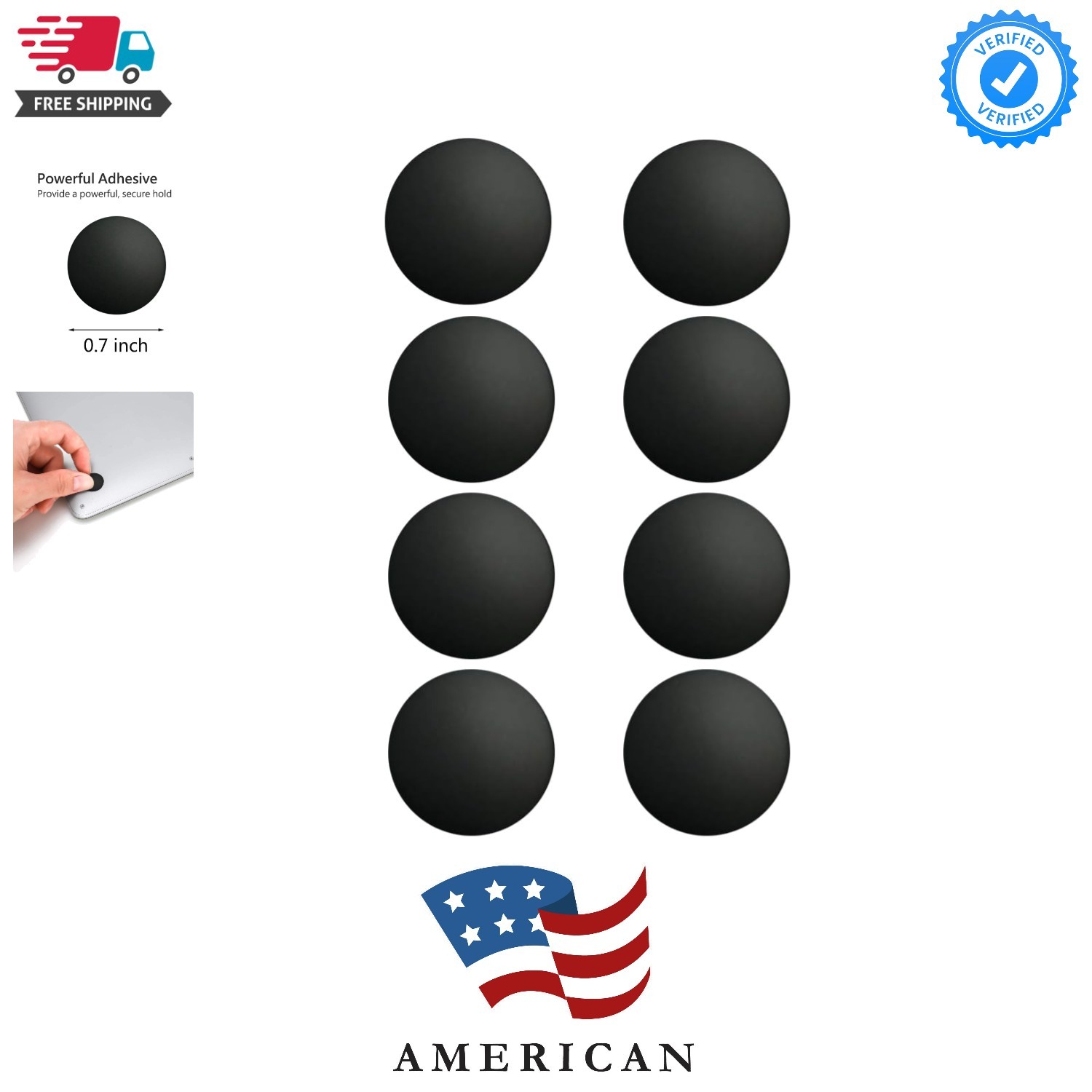 8 Pcs Laptop Rubber Feet0.7 inch Diameter, Non-Slip Replacement Bottom Case F…