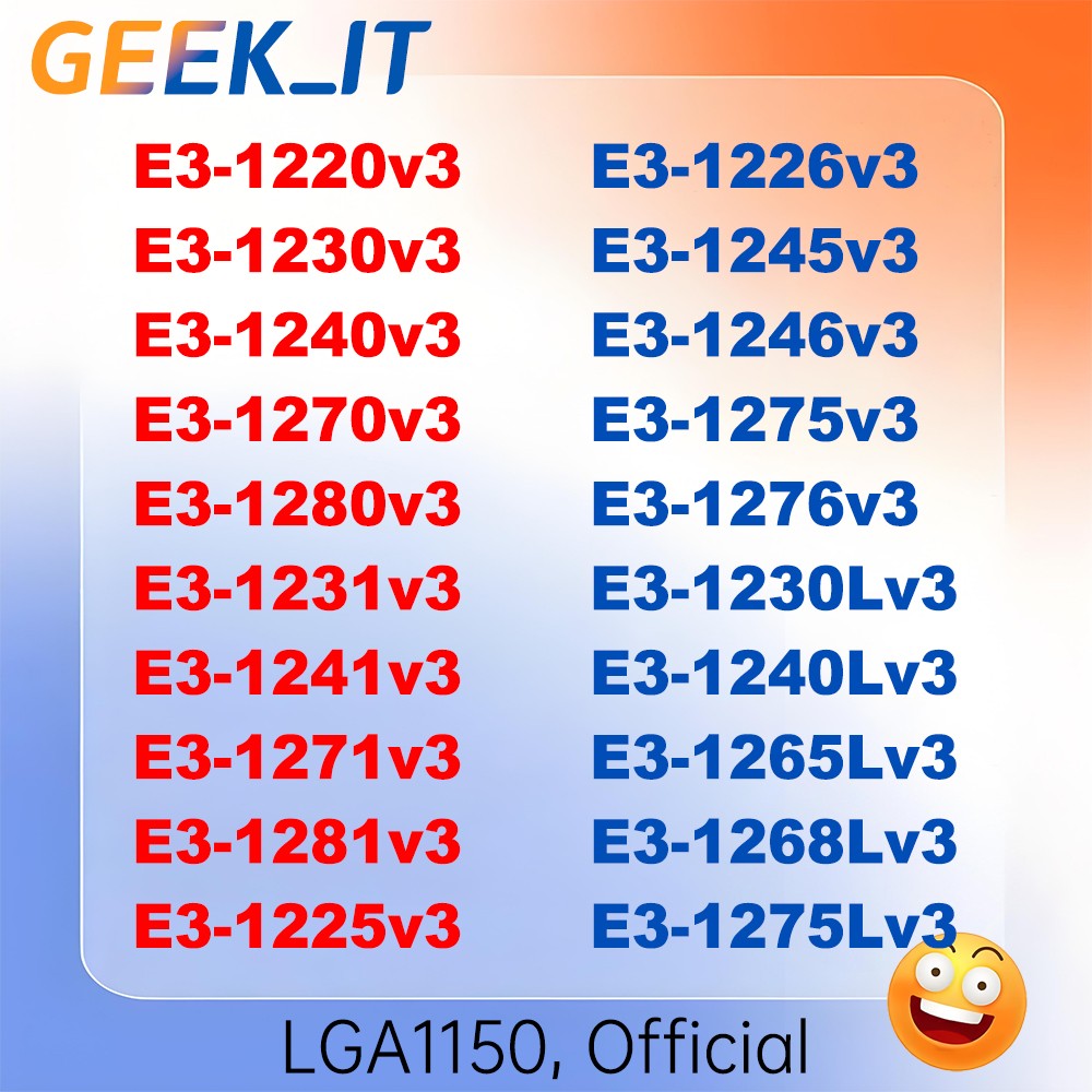 Intel E3-1281v3 1280v3 1271v3 1270v3 1241v3 1240v3 1231v3 1230v3 LGA1150 CPU