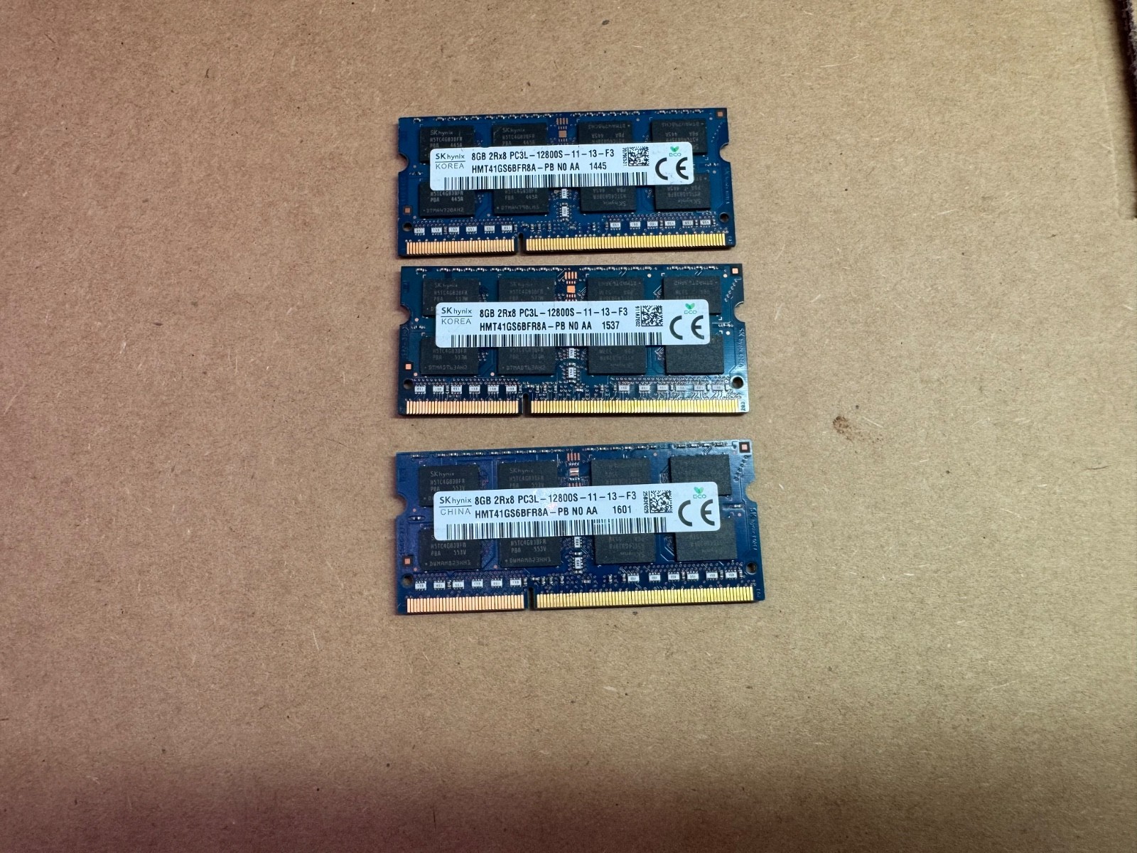SK HYNIX 8GB 2Rx8 PC3L-12800S DDR3 LAPTOP MEMORY RAM 693374-005 HMT41GS6BFR8A-PB