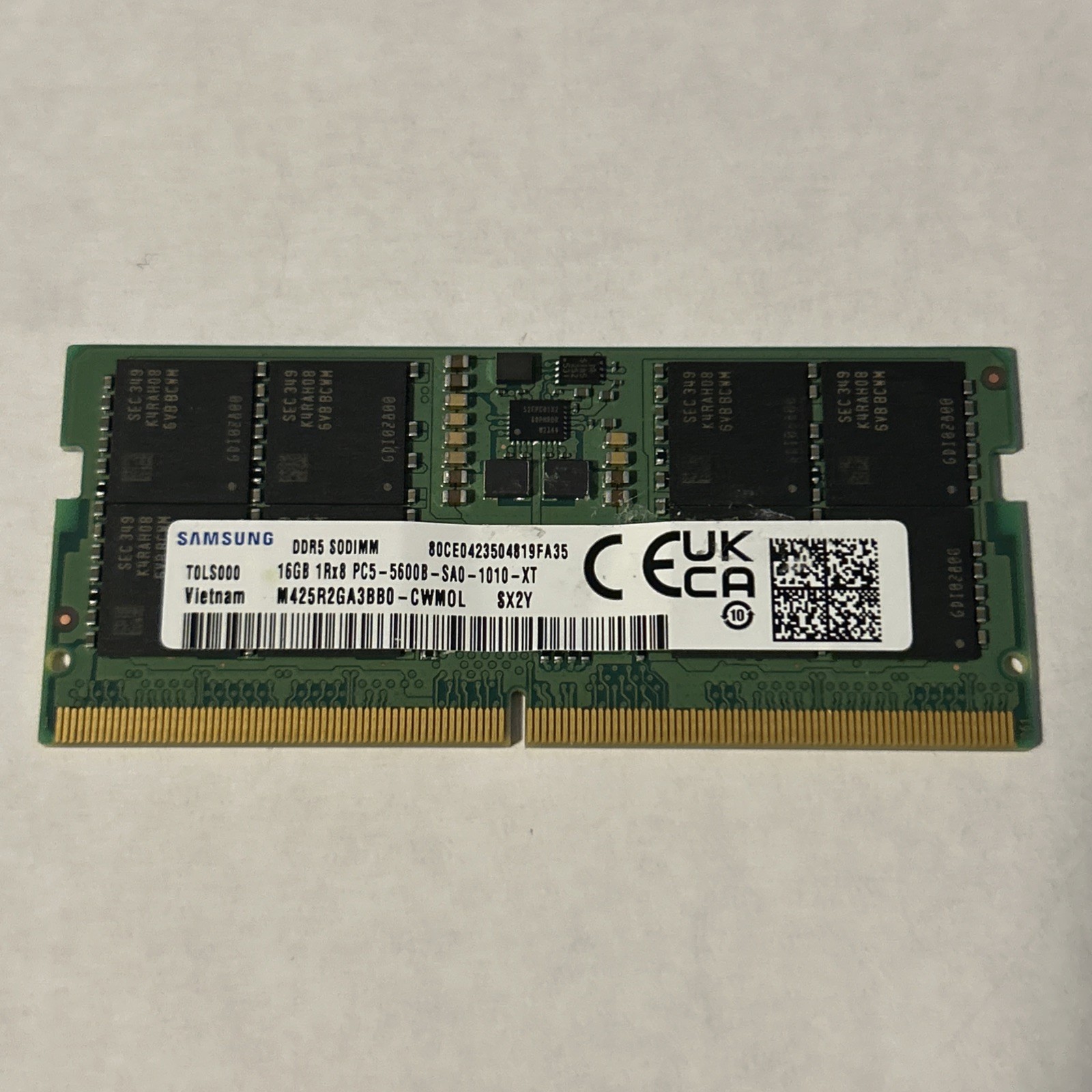 Samsung 16GB PC5-44800 DDR5 5600 MHz SODIMM Laptop Memory RAM M425R2GA3BB0-CWM