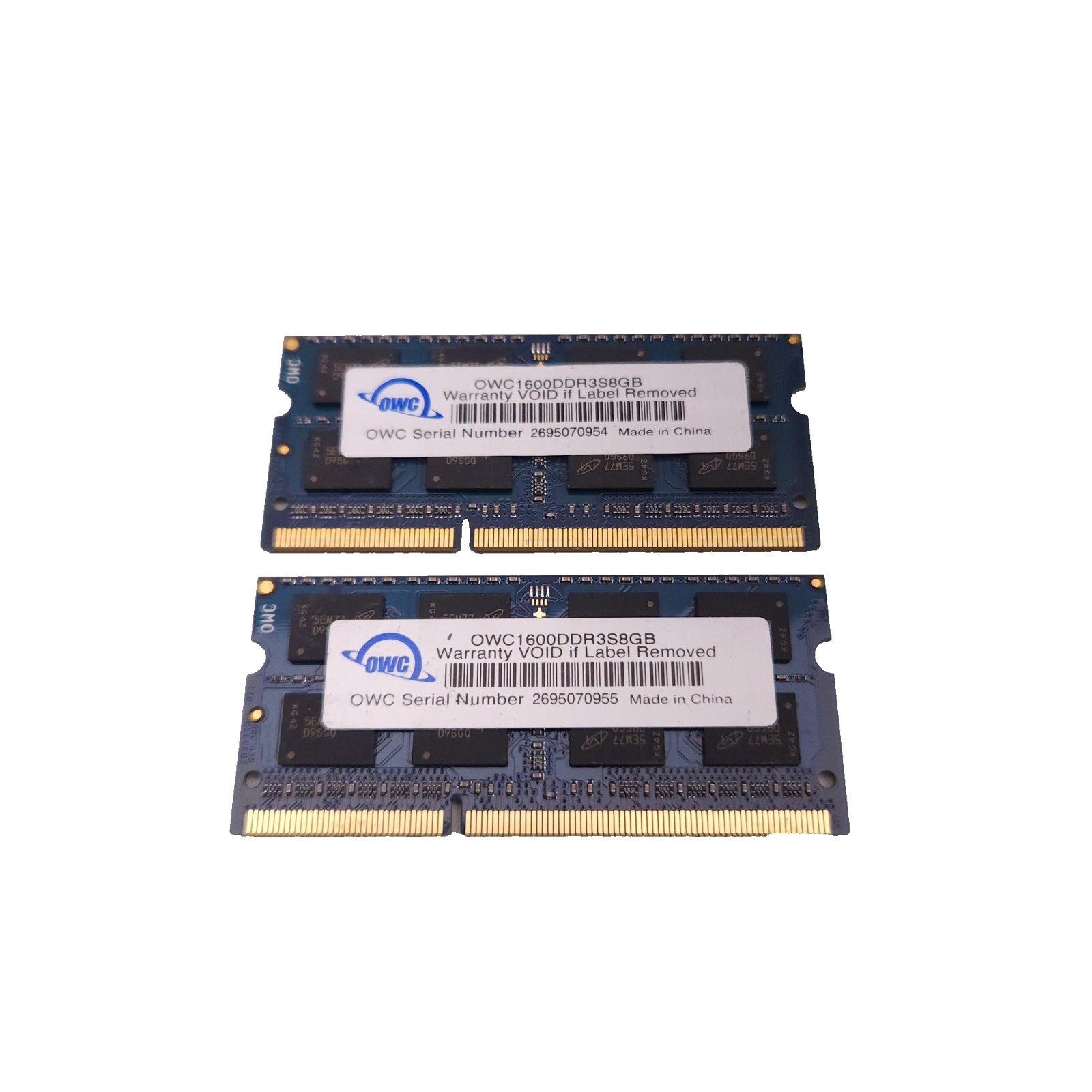 OWC 16GB Kit (2x8GB) DDR3-1600 PC3-12800 SO-DIMM Apple MacBook Pro Memory – Used