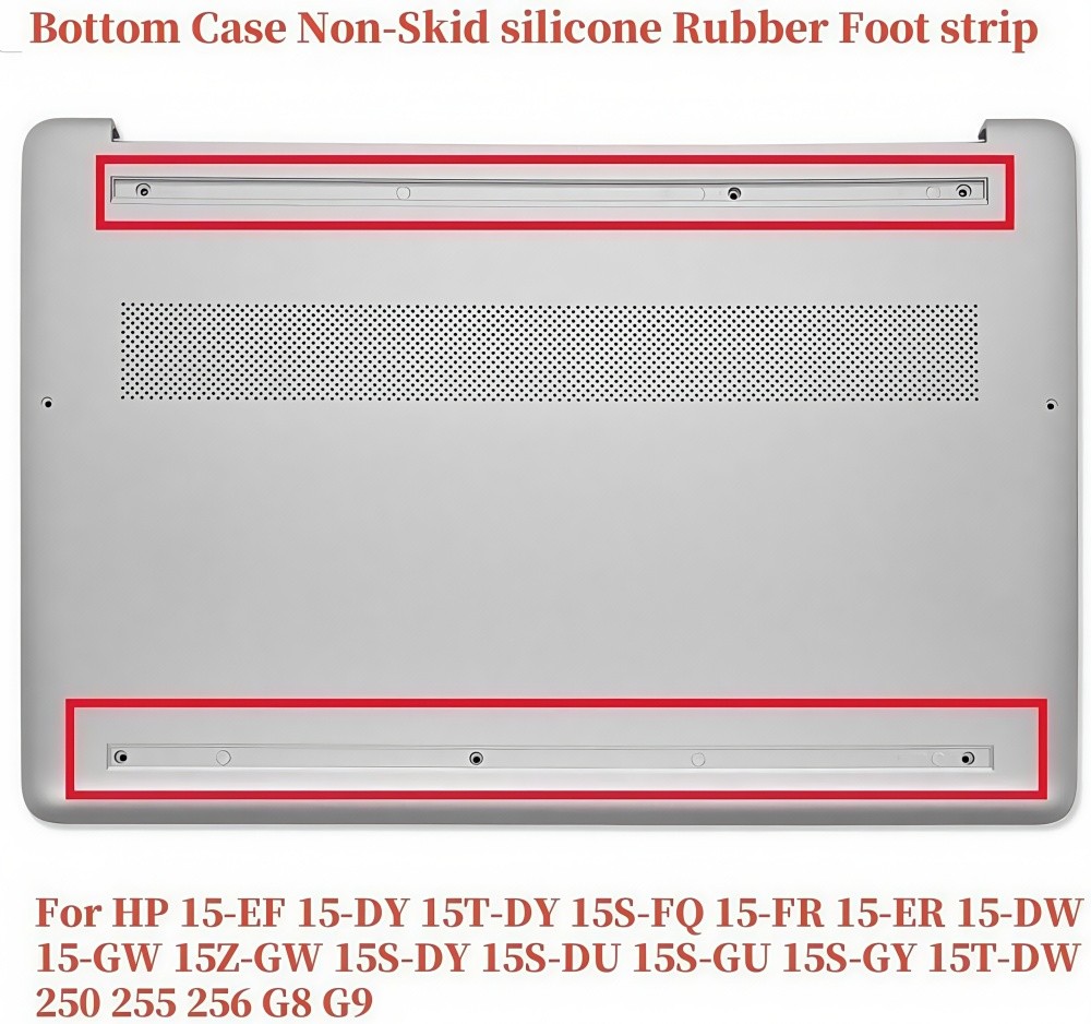 2pcs Rubber Non-Slip Bumper Feet Strips for HP 15-EF 15-DY 15T-DY 15s-fq 15-fr