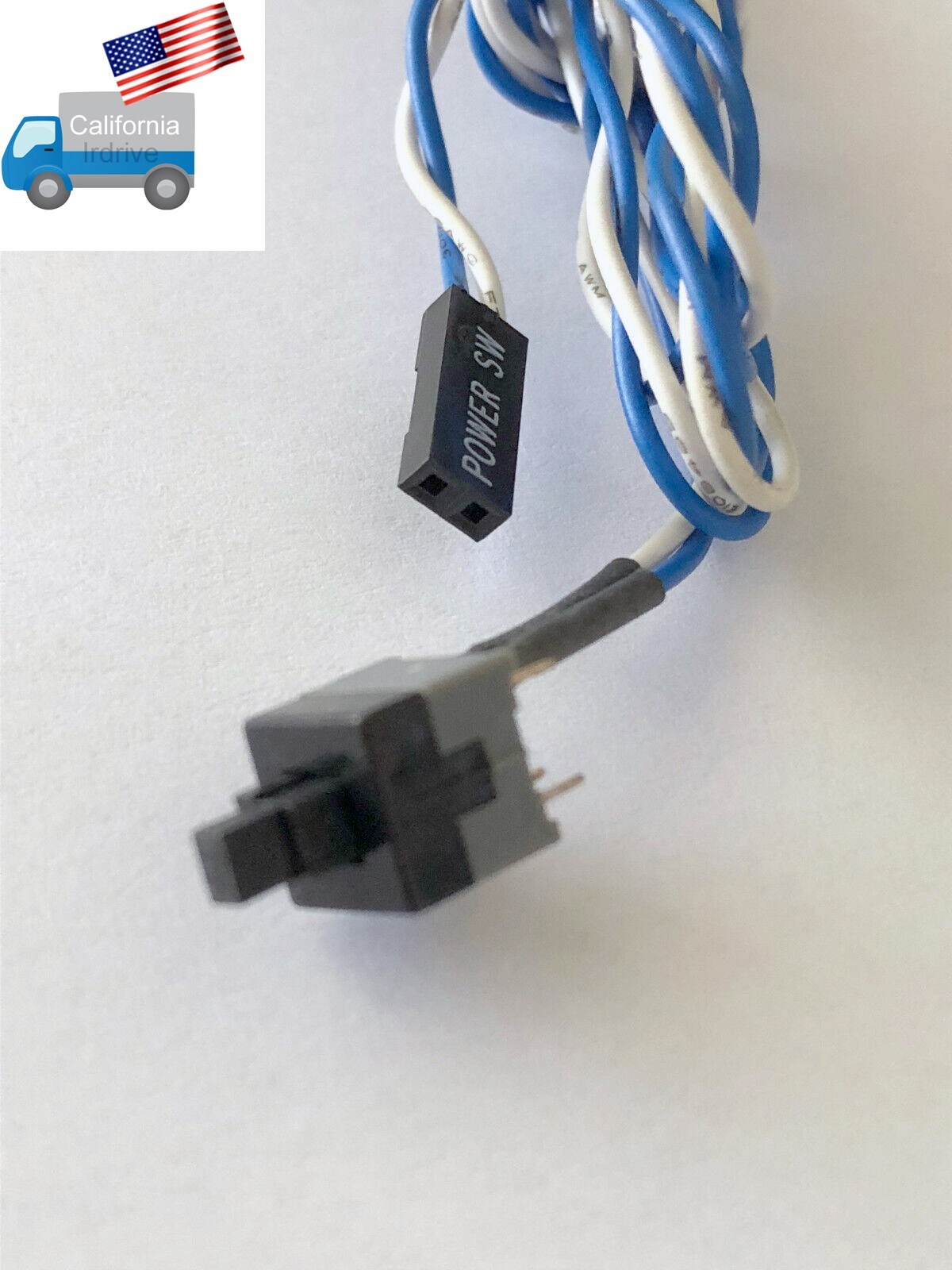 New PC Case Front Panel On/Off Switch Power Push Button Cable to ATX Motherboard