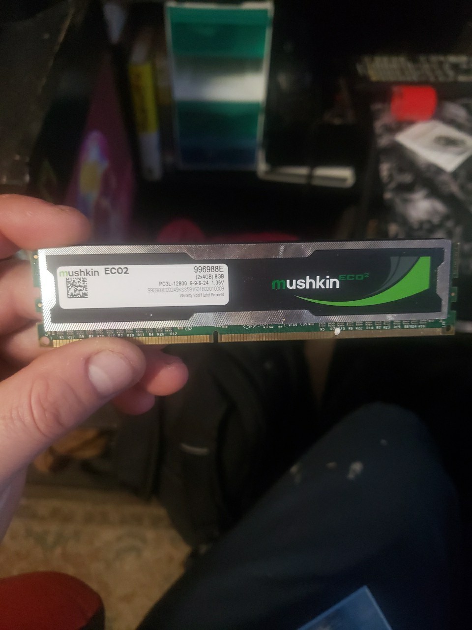 MUSHKIN 8GB Kit (2 x 4GB) PC3-12800 DDR3-1600, BLACKLINE 996995