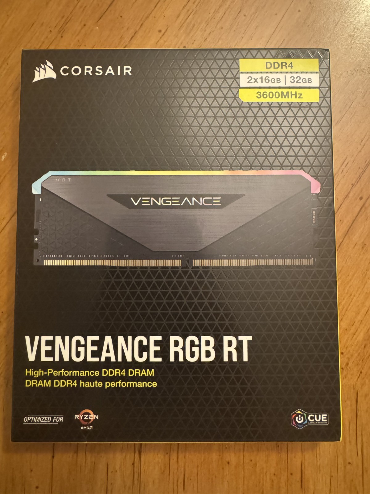 Corsair Vengeance RGB RT 32GB (2 x 16GB) DDR4-3600 C18 – CMN32GX4M2Z3600C18