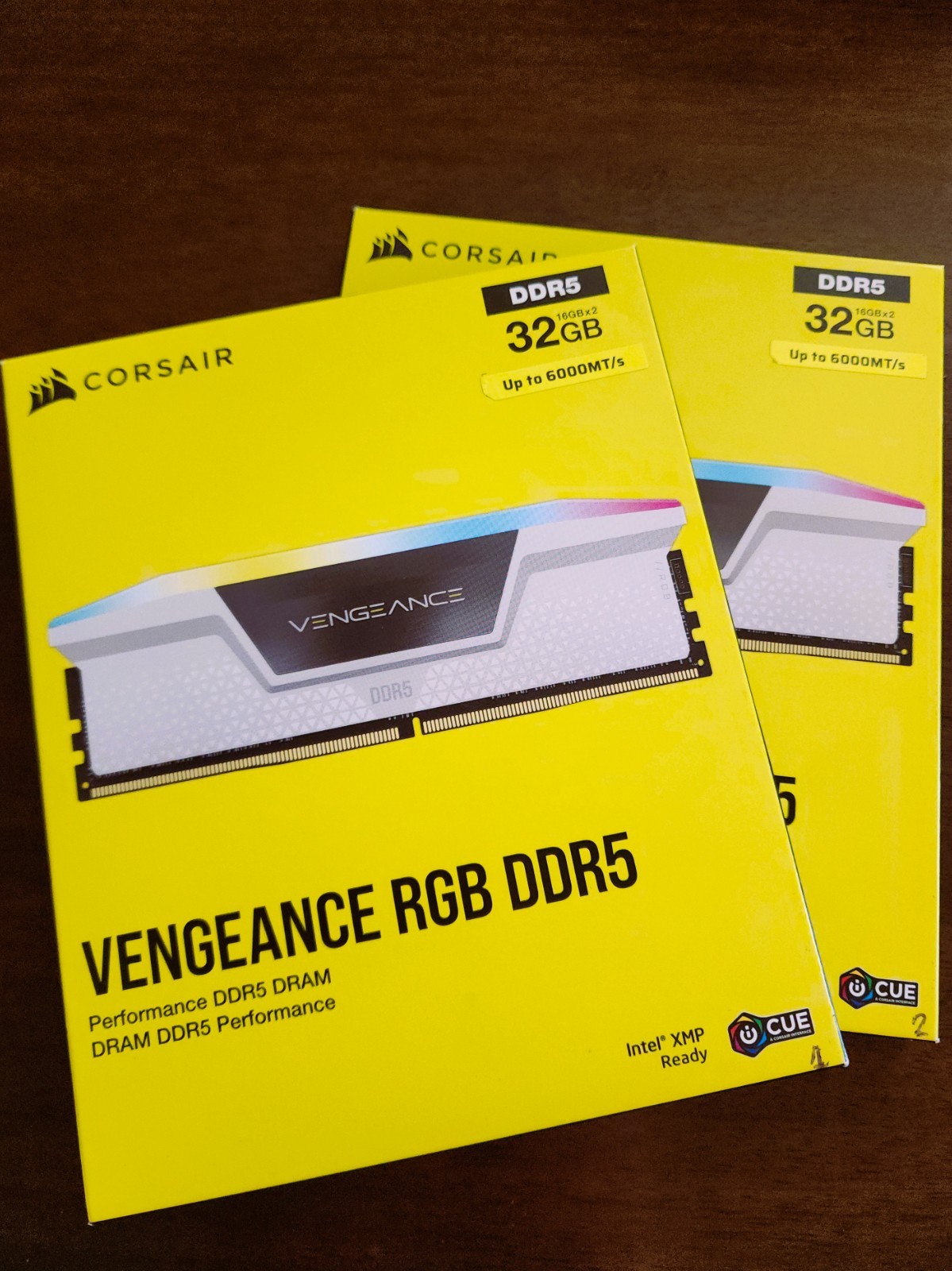 CORSAIR Vengeance RGB 32GB (2 x 16GB) DDR5 RAM Model: CMH32GX5M2E6000C36W WHITE