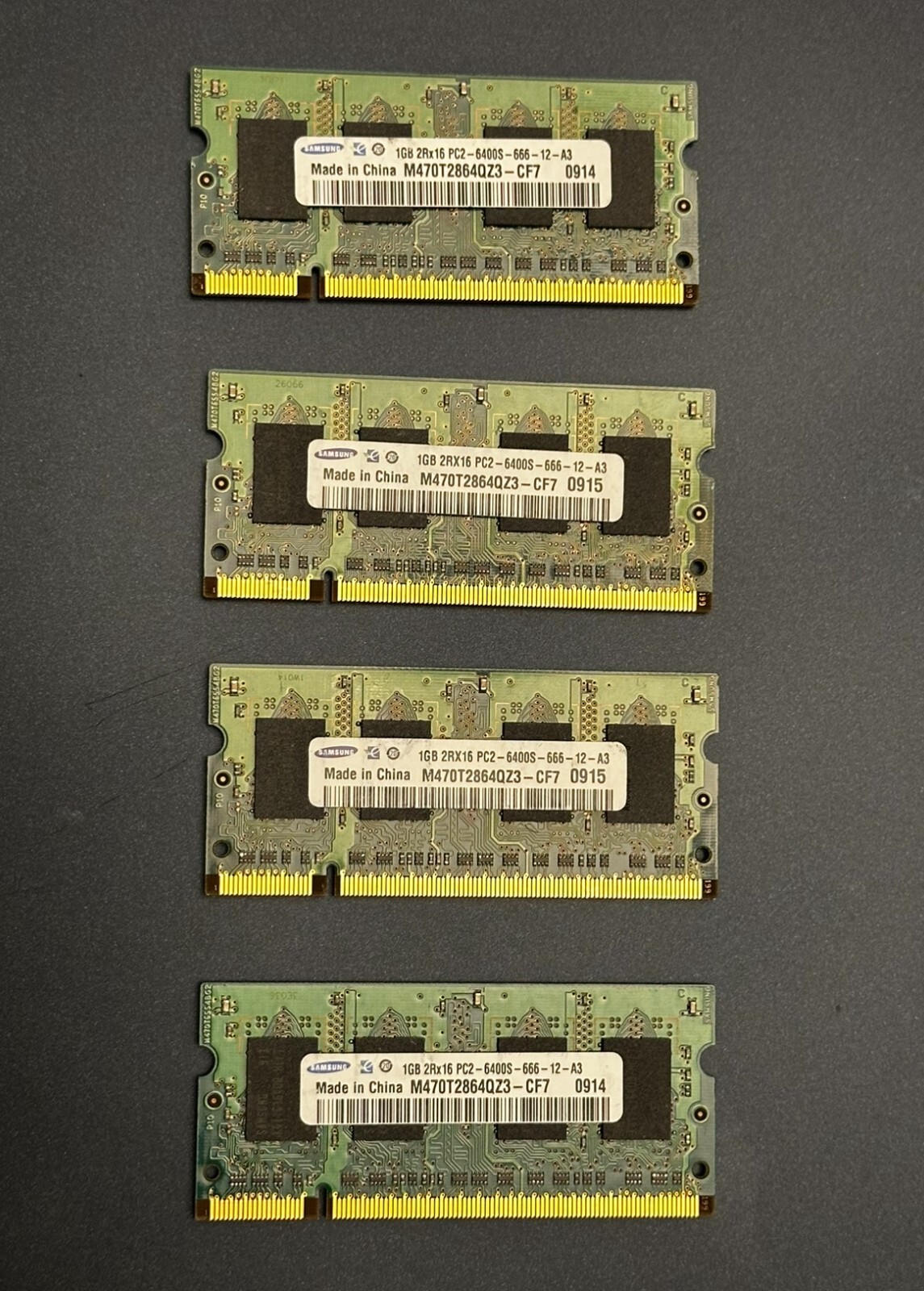 4GB (4 x 1GB) DIMM 800 MHz PC2-6400 DDR2 Memory – Samsung