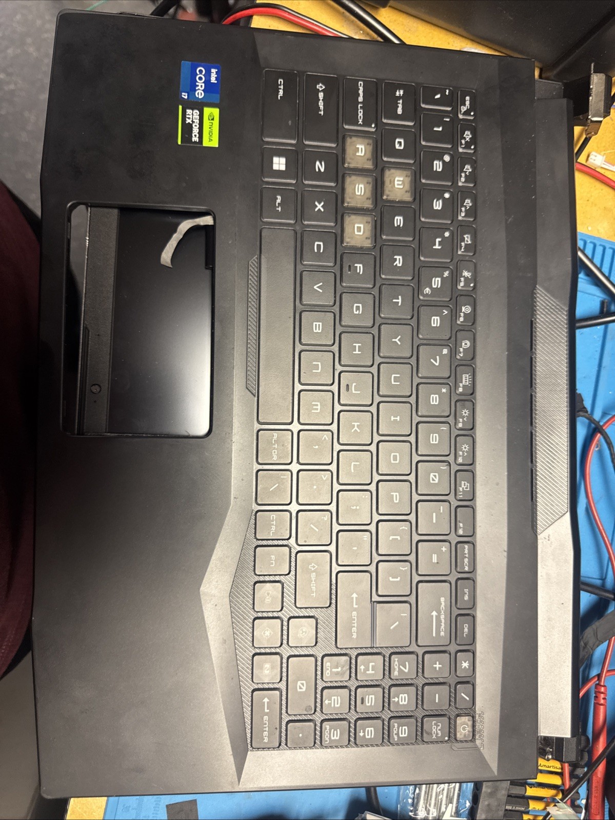 New For MSI Pulse 15 B13V MS-1585 Palmrest Cover With Color Backlight Keyboard