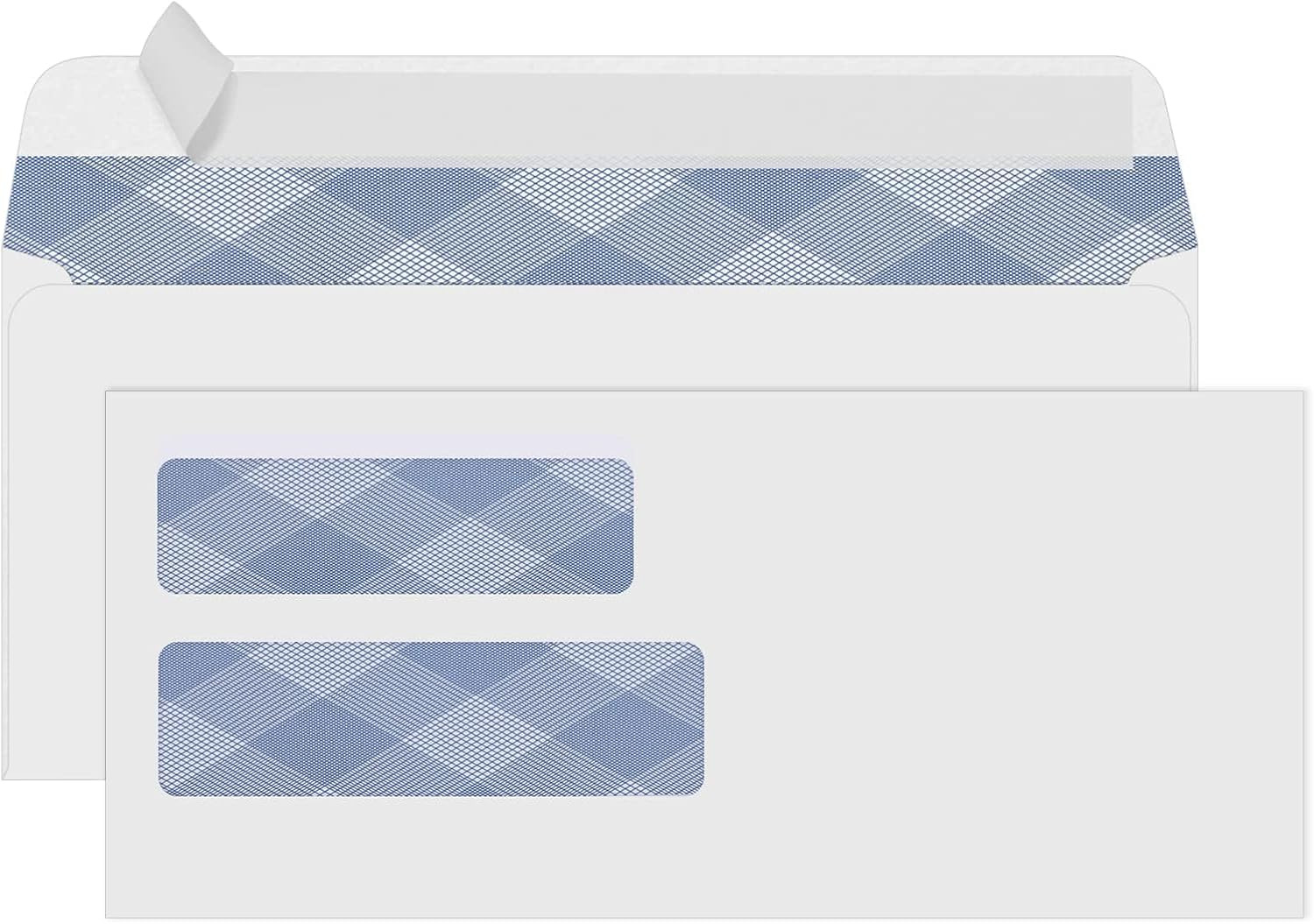 #10 Double Window Security Envelopes Self Seal 500 Count 4 1/8 x 9 1/2 in