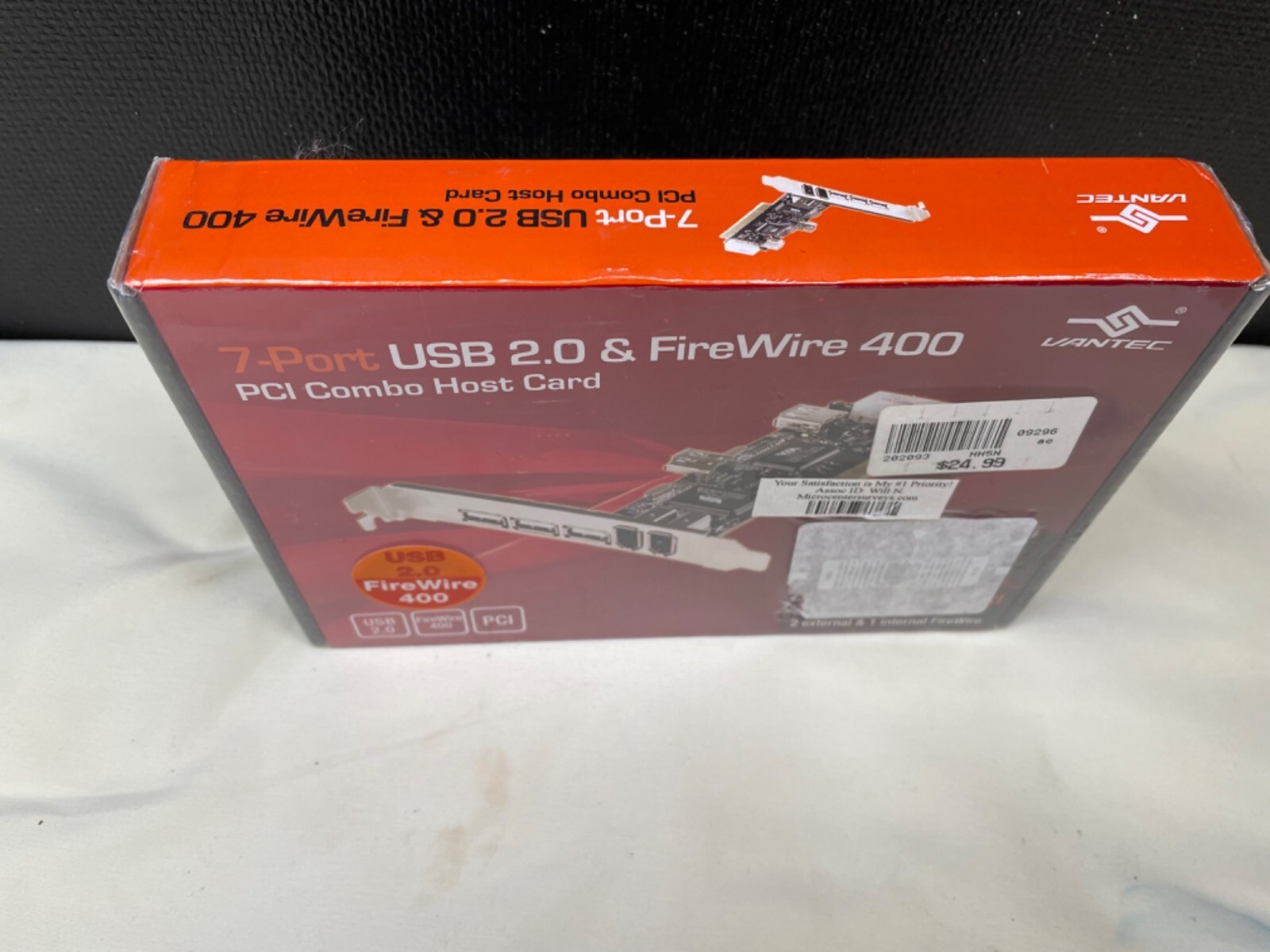 Vantec 7 Port USB 2.0 Fire Wire 400 PCI Combo Host Card SKU 6787