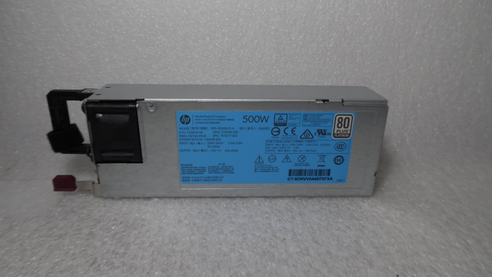 Lot of 2 HP 723595-101 // DPS-500AB-13 A 500W Flex Shot Power Supply