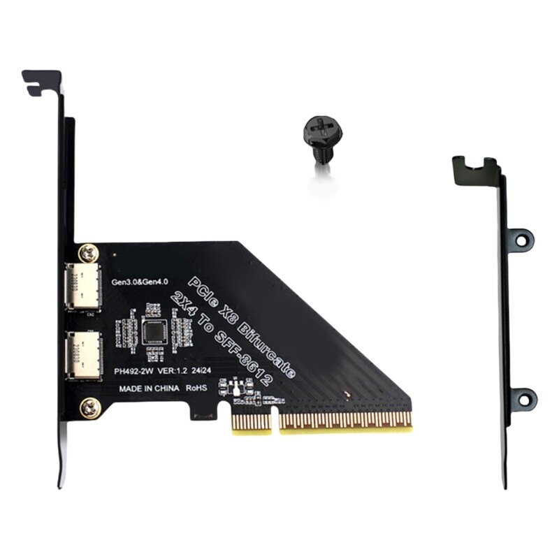 Efficient PCIExpress 4.0X8 Adapter Splitter to SFF 8612 8611 Oculink Adapter