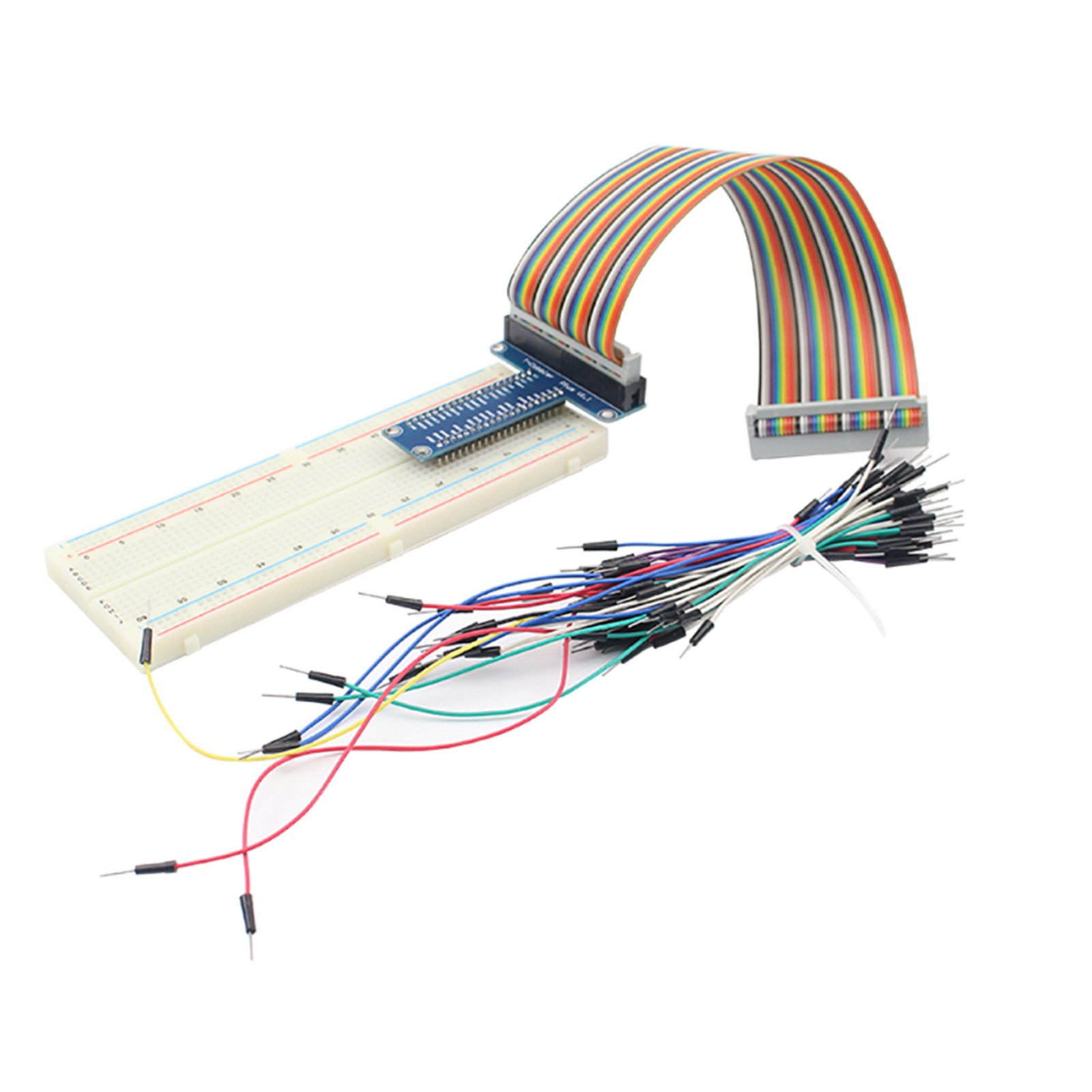 Board Kit & 40 Pin GPIO Cable+Breadboard+Jump Cable For DIY Raspberry Pi 3 4