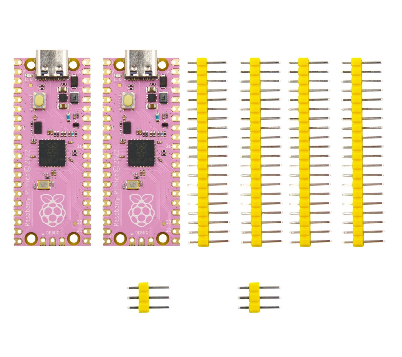 2 PCS Raspberry Pi Pico with 40P Pins Type C Port Based on RP2040 Chip | Dual…