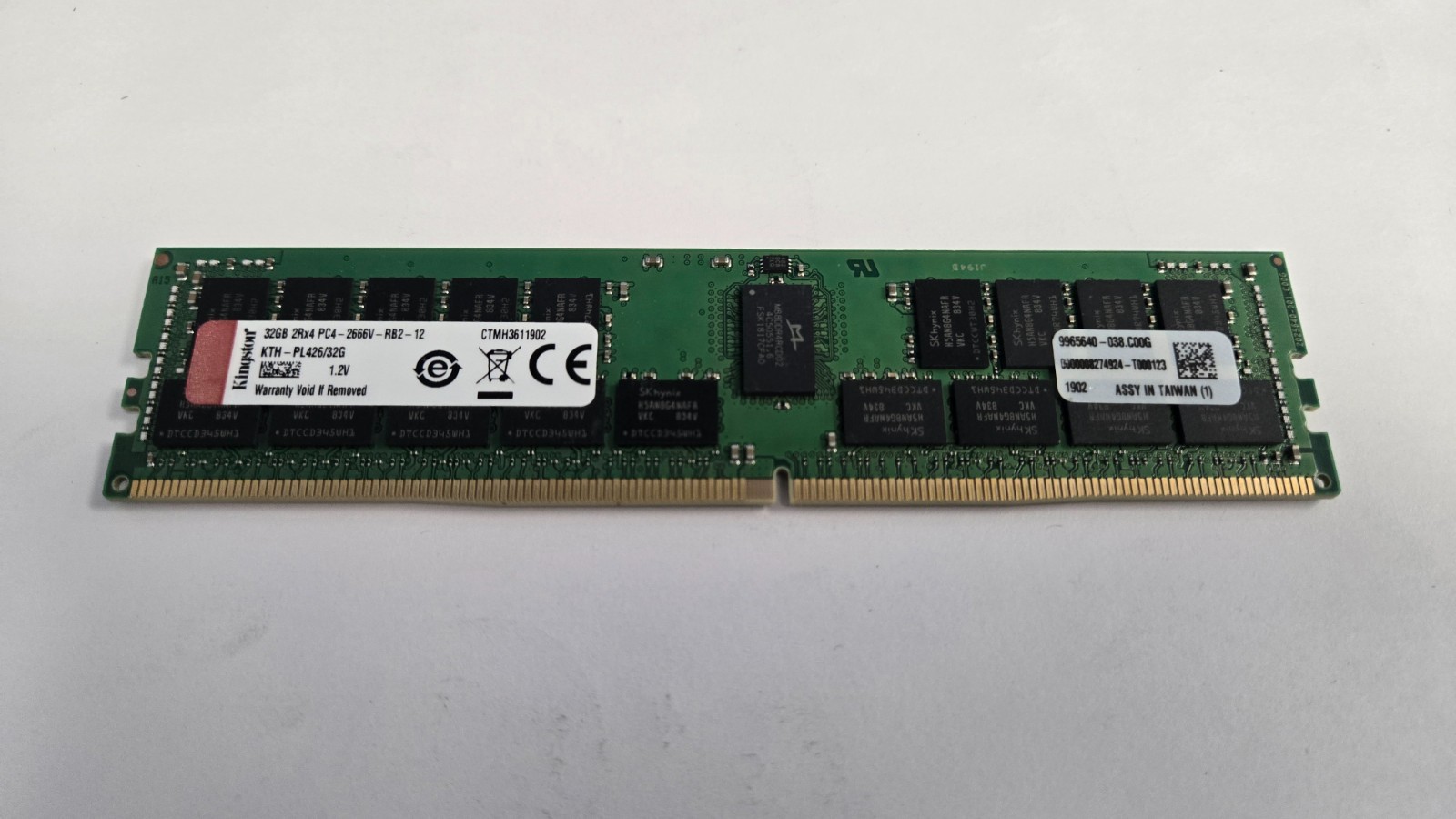 Kingston 32GB DDR4 2Rx4 PC4-2666V-RB2-12 Server Memory RAM KTH-PL426/32G TESTED!