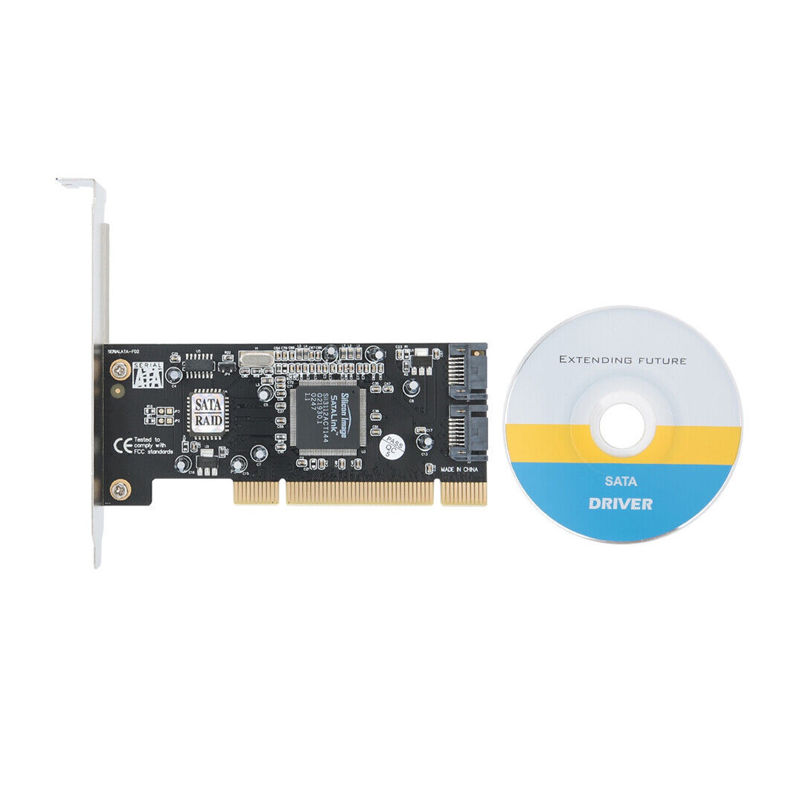 2-Channel Array Card PCI SATA 150MB/s SIL3112 Controller Card for WINS 2000/XPMS