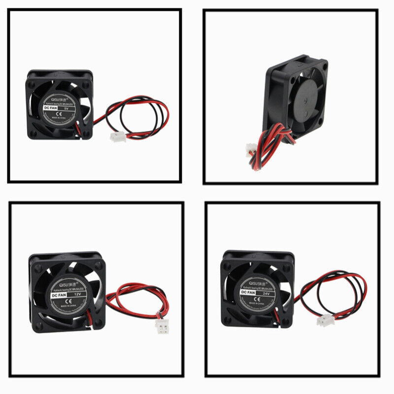 DC Brushless Cooling Fan Mini Silent Fans 3.7/5/9/12/18/24V 4000RPM-9000RPM 4015