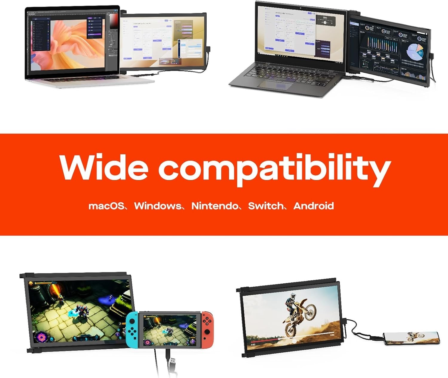 Portable Monitor – 2026 Mobile Pixels Nexus 13.3″ Laptop Screen Extender