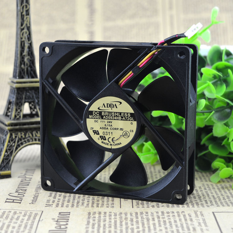 ADDA AD0924HB-A72GL fan 90*90*25mm 24V 0.15A 3pin