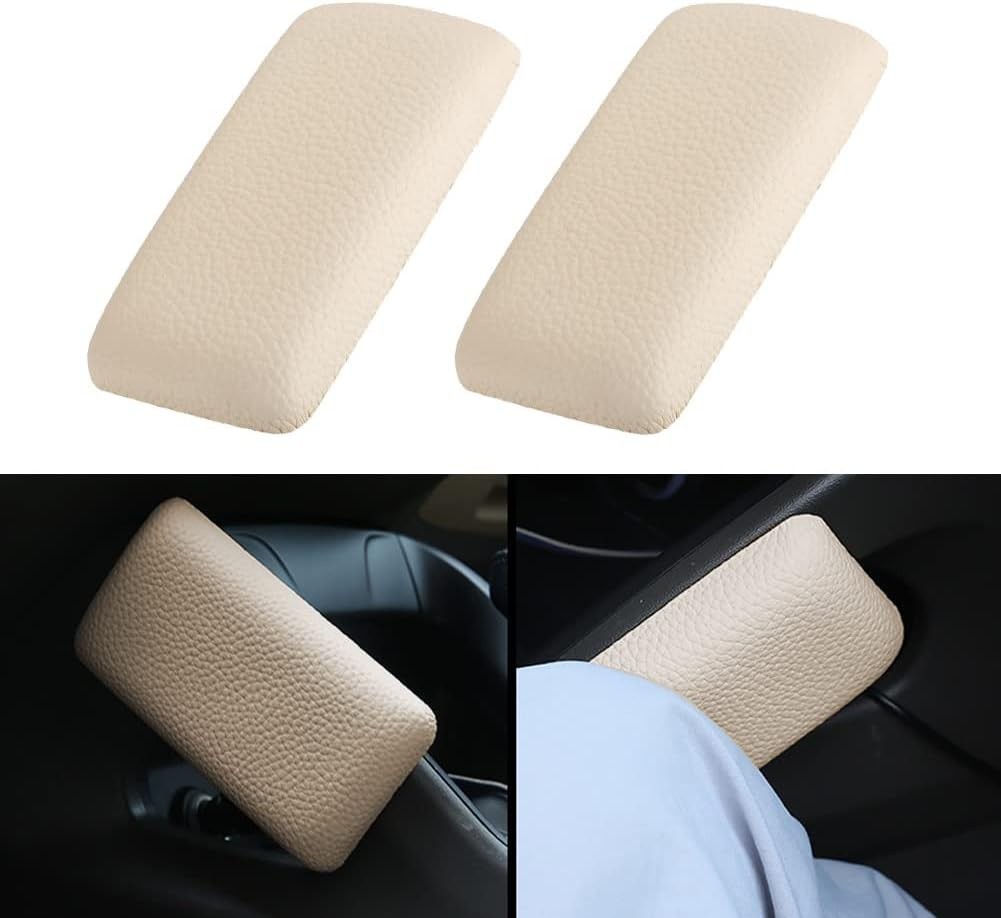 Bibabala Car Armrest Cushion, 2 Pcs Knee Leg Elbow black cloth