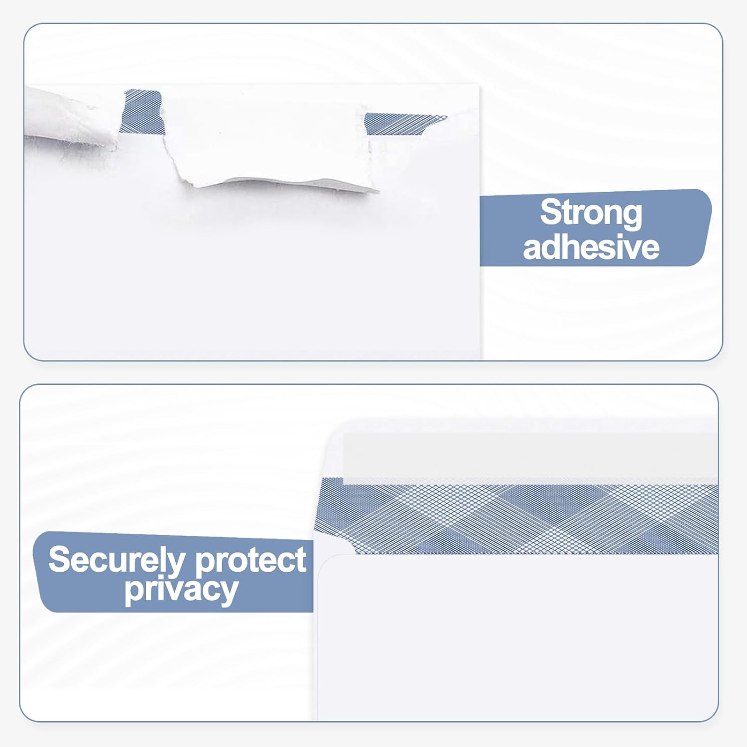 #10 Double Window Security Envelopes Self Seal 500 Count 4 1/8 x 9 1/2 in