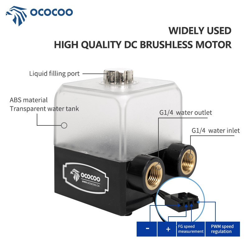 High-Temperature-Resistant Integrated Circulation Pump for DIY Water Cooling