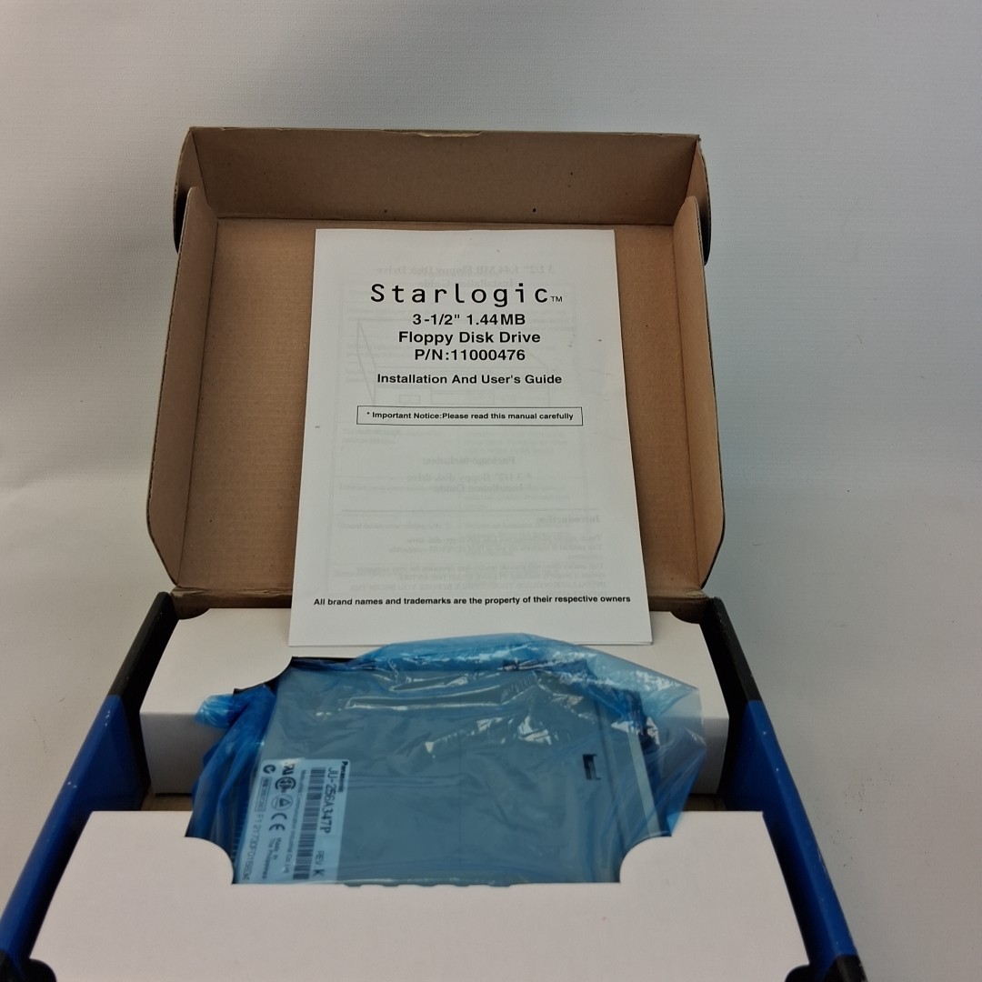 Starlogic 3 1/2”-3.5” Internal Floppy Drive, New In Box!