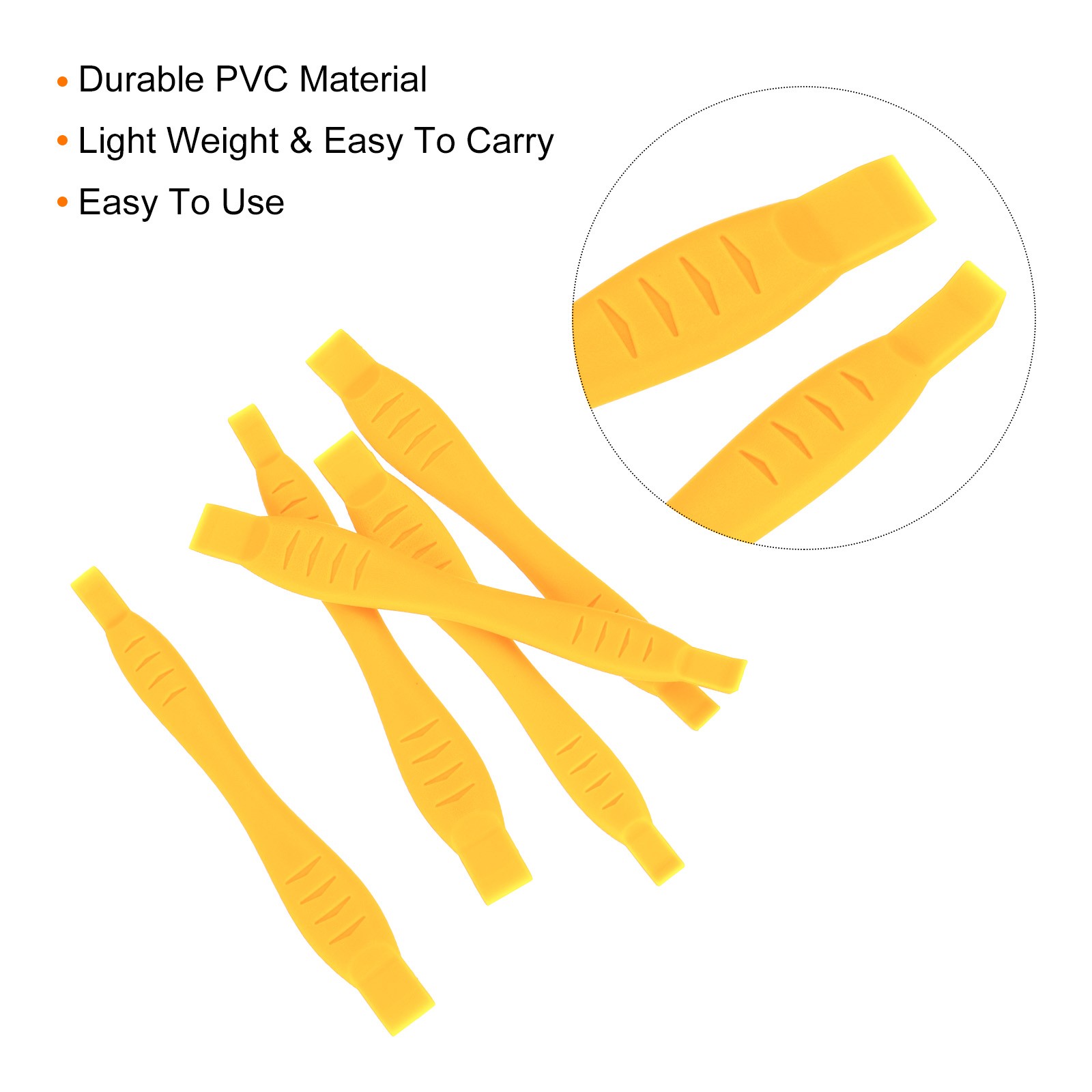 5pcs Yellow Plastic Lever for Opening Phones, Spudger Tool