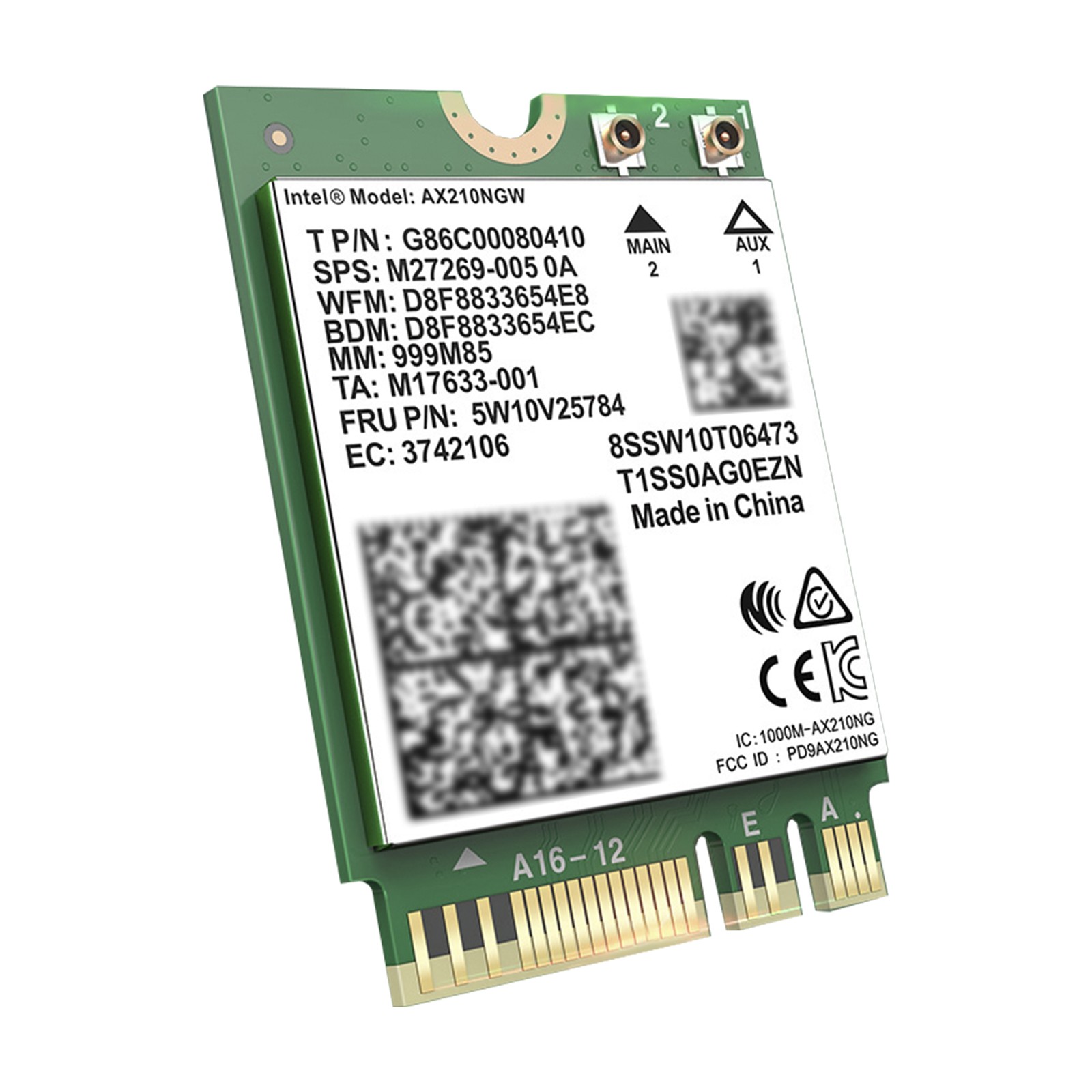 AX210 Module Bluetooth 5374Mbps High-Speed Gigabit Network Card Supports WIFI6 U