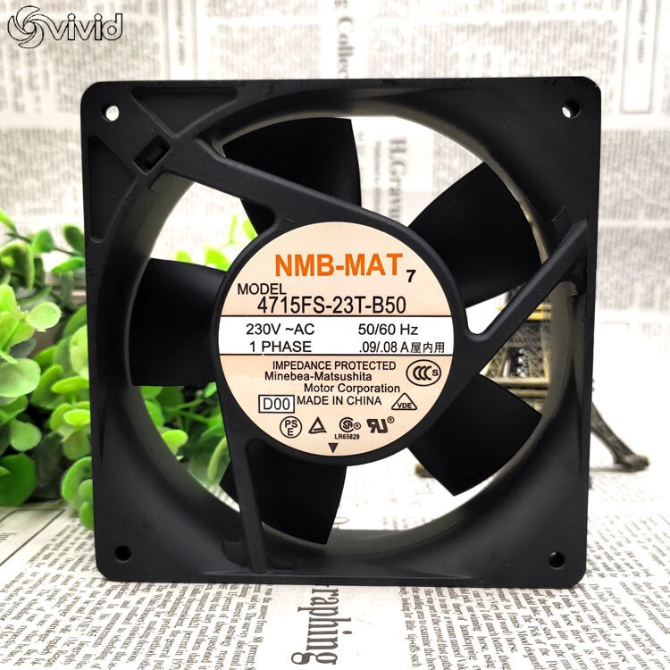 NMB 4715FS-23T-B50 AC 230V 0.09/0.08A 12038 12CM Cooling Fan