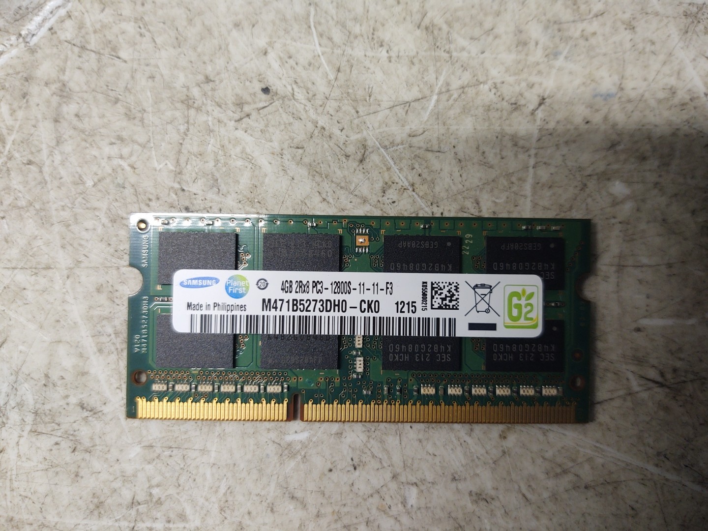 Samsung 4GB DDR3 PC3-12800 M471B5273DH0-CK0 SODIMM 1333MHz 204 PIN RAM