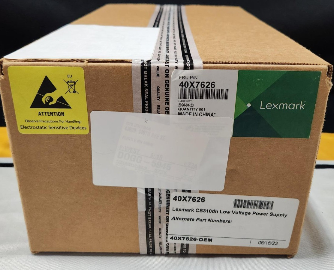 LEXMARK LOW VOLTAGE POWER SUPPLY – 40X7626