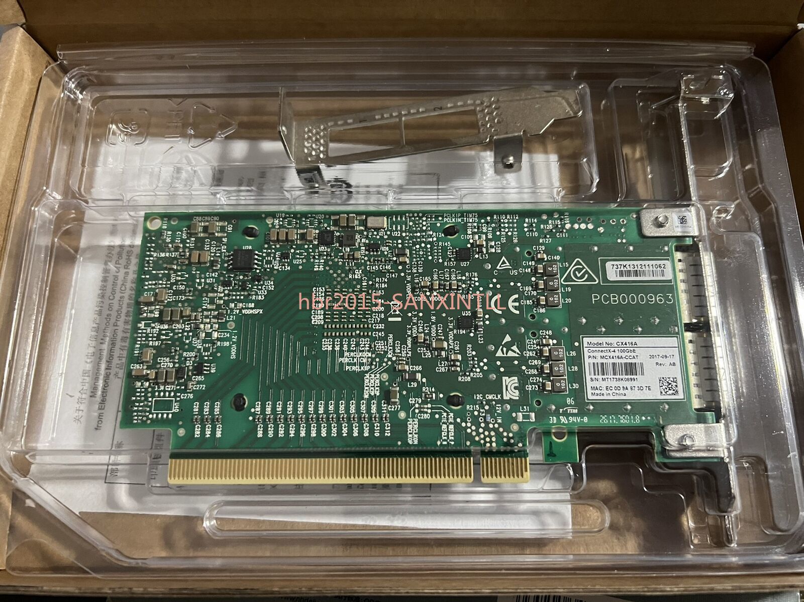 Mellanox MCX416A-CCAT CX416A Dual-Port ConnectX-4 100GbE PCIe Adapter NIC