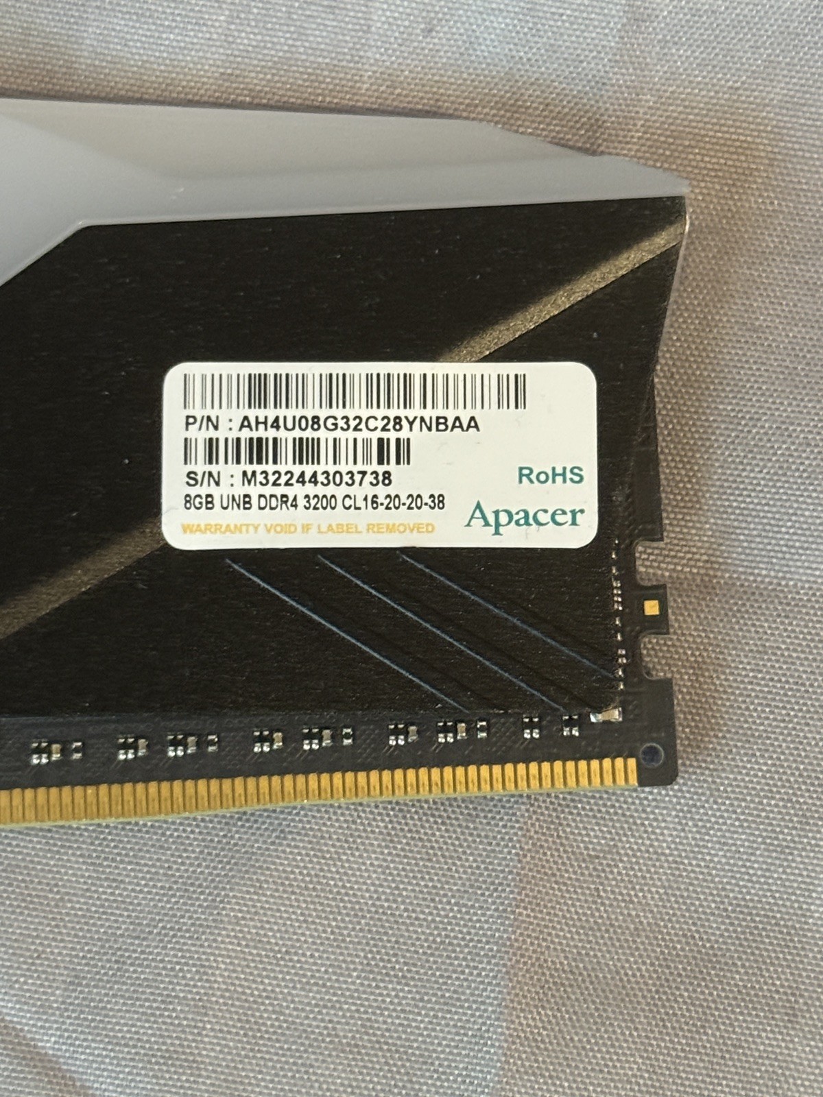 Apacer NOX 16GB (2x8GB) DDr4 RAM 3200MHz CL16-20-20-38 (Great Condition)