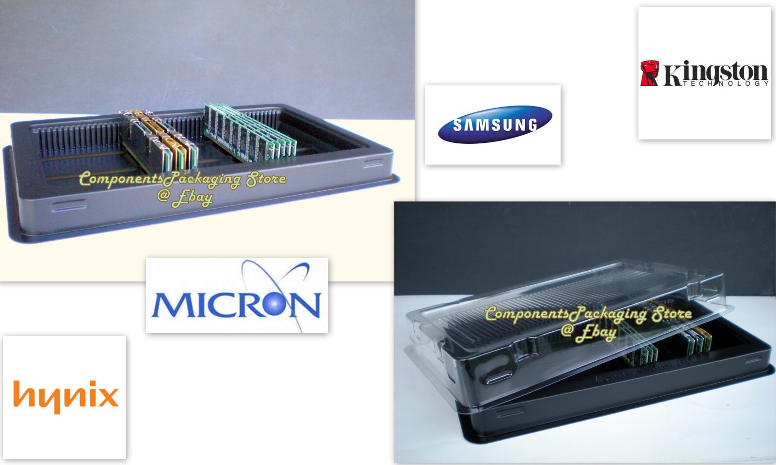 Memory Stick Tray Box Case for DDR DDR2 DDR3 DDR4 Long DIMM 20 fits 1000 DIMM’s