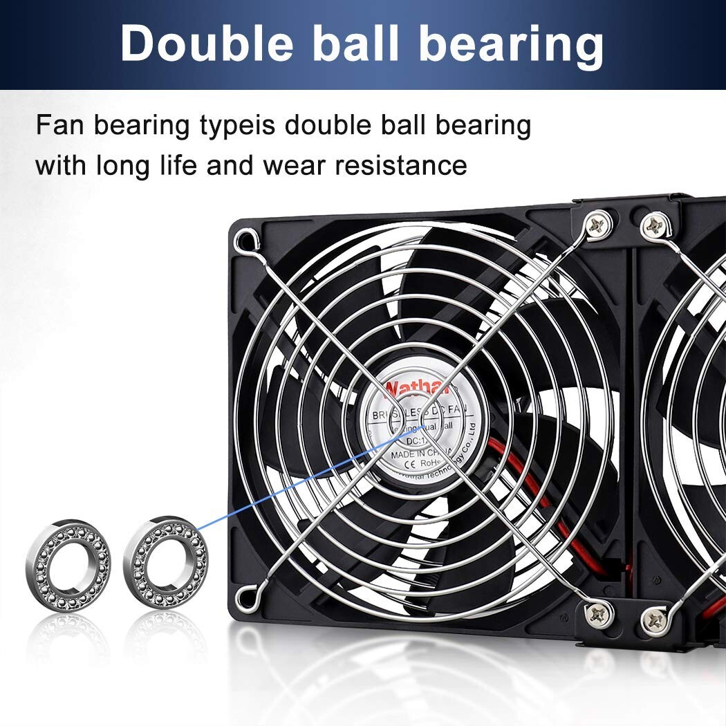 Versatile 3x120mm Cooling Fans with Variable Speed Control for DIY Projects