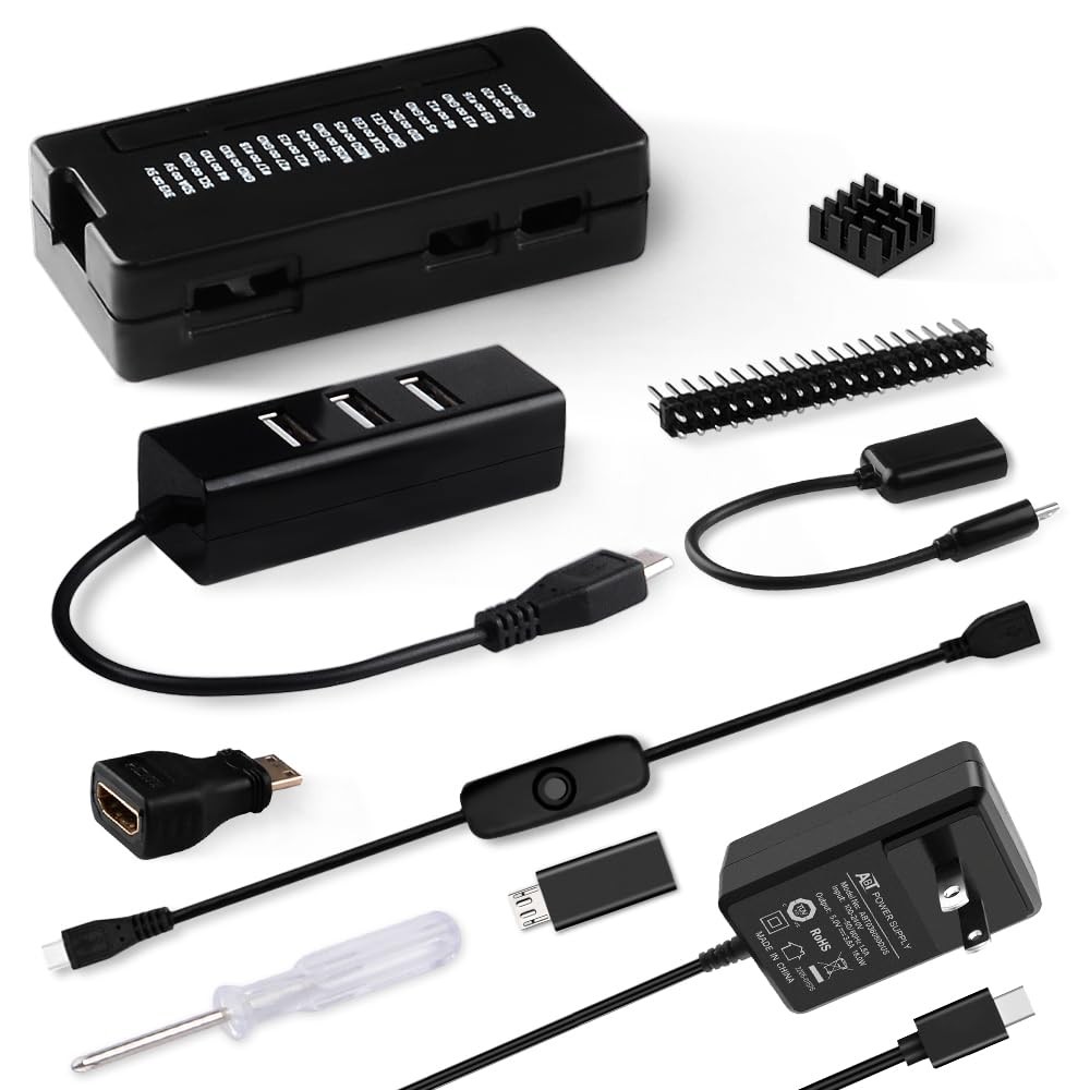 Raspberry Pi Zero 2 W Case Kit with Raspberry Pi Zero 2 W Case Power Supply