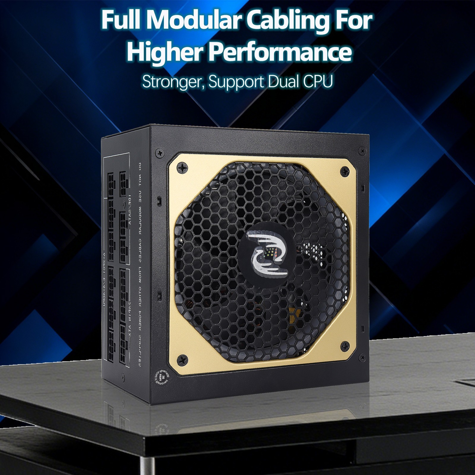 1000w Power Supply Full Modular, 85% Efficiency PC PSU, 120mm RGB Low Noise Fan