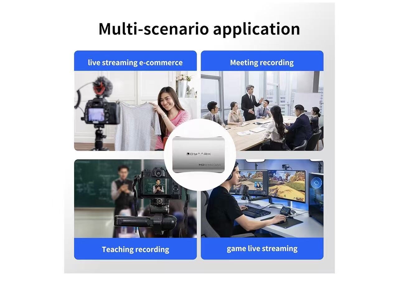 USB 3.0 Capture Card with Microphone 4K60HZ For Cameras / PS5/Switch2 / Xbox/PC