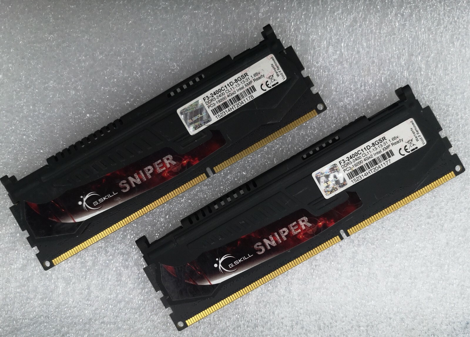 G.SKILL SNIPER 8GB KIT / 2 x 4GB DDR3 2400MHz Dsektop RAM F3-2400C11D-8GSR XMP