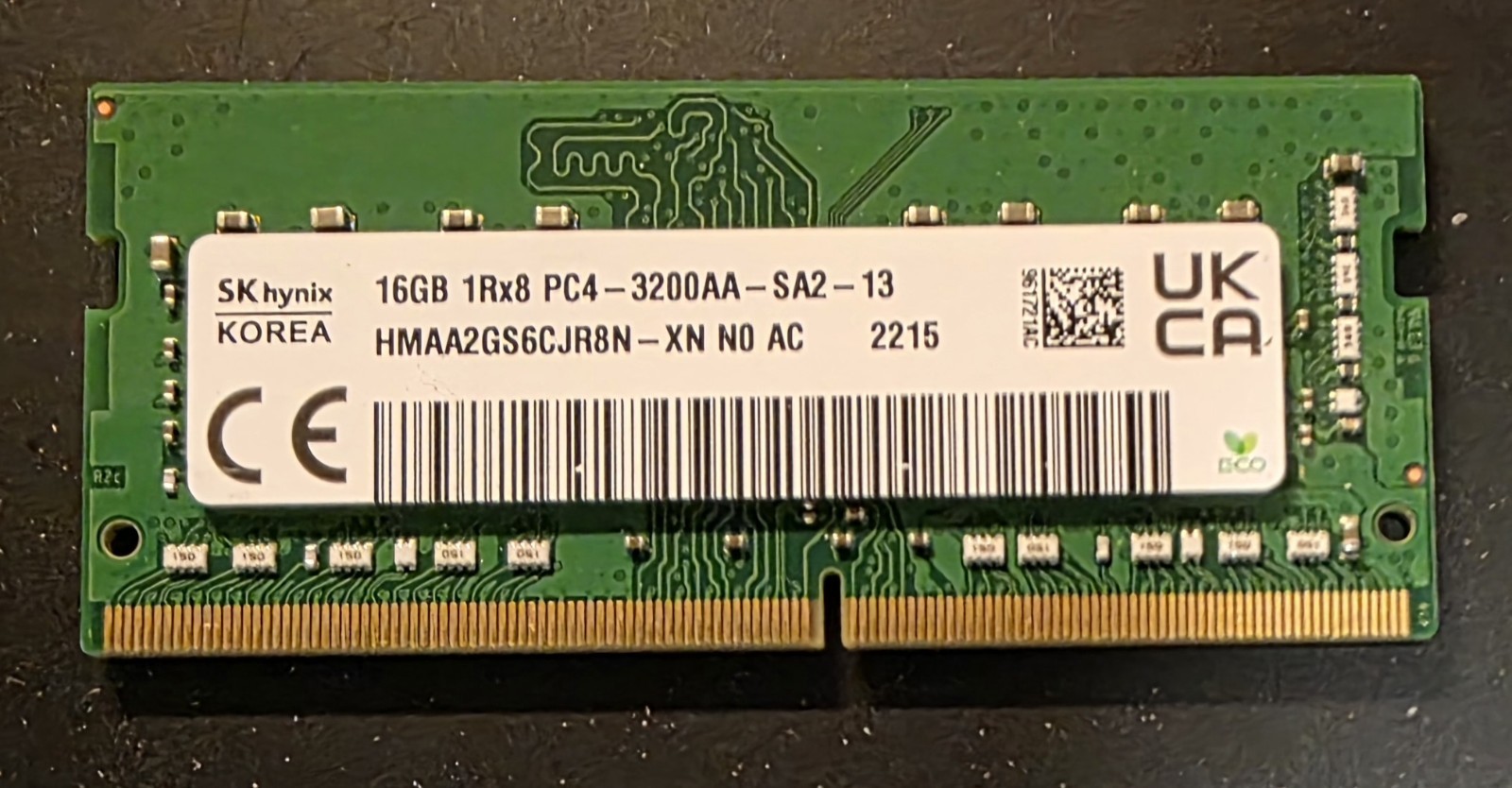 SK HYNIX 16GB 1Rx8 PC4 DDR4 SODIMM LAPTOP RAM 3200MHz HMAA2GS6CJR8N