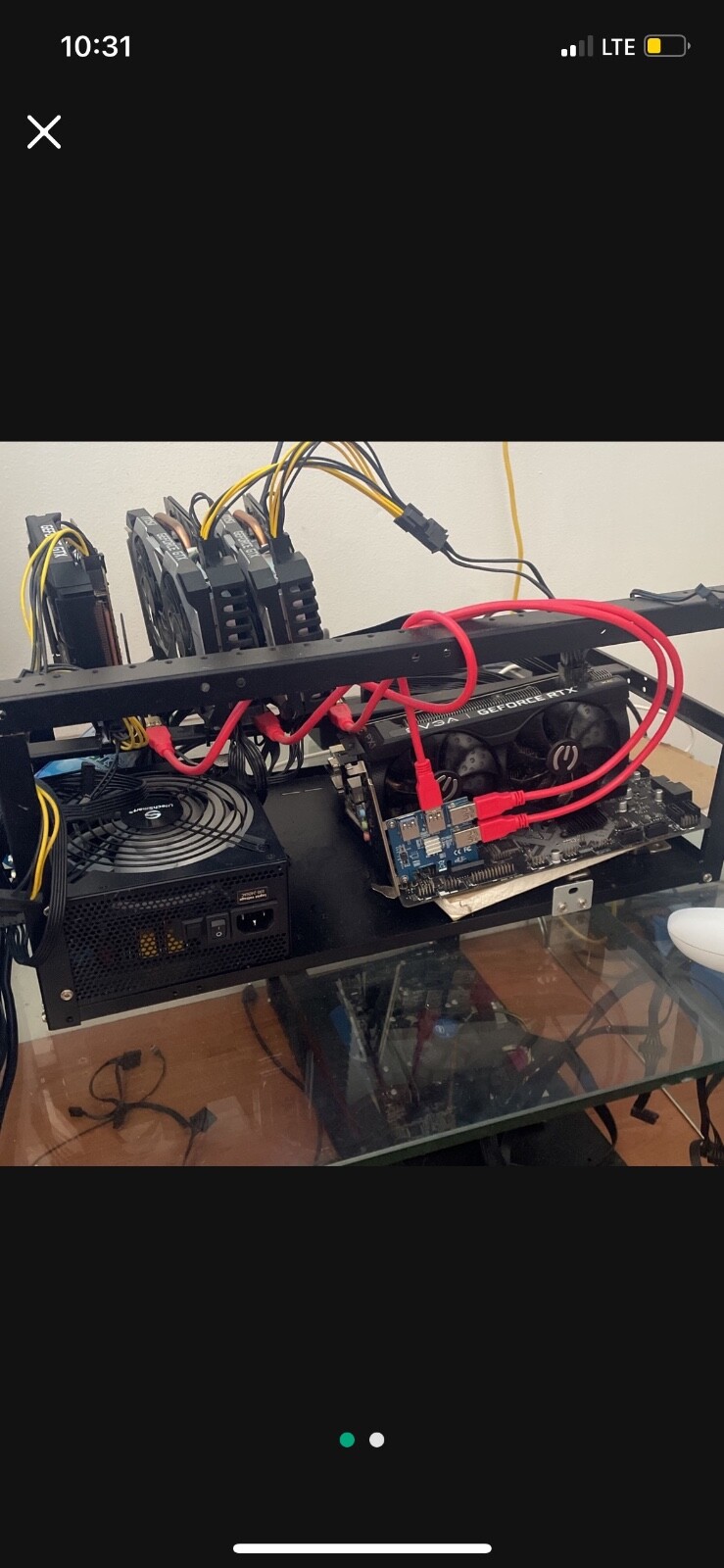1660 regular, 2 1660 super, 1 3060 and a mother board