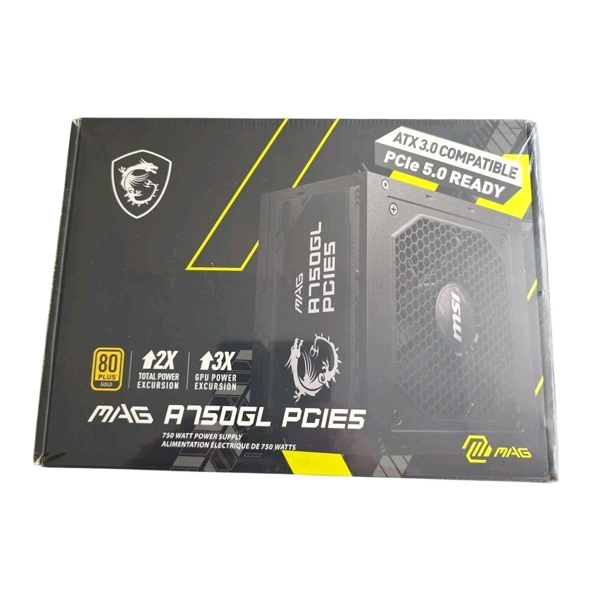 MSI MAG A750GL PCIe 5 750W Power Supply 80+ Gold ATX 3.0 Fully Modular