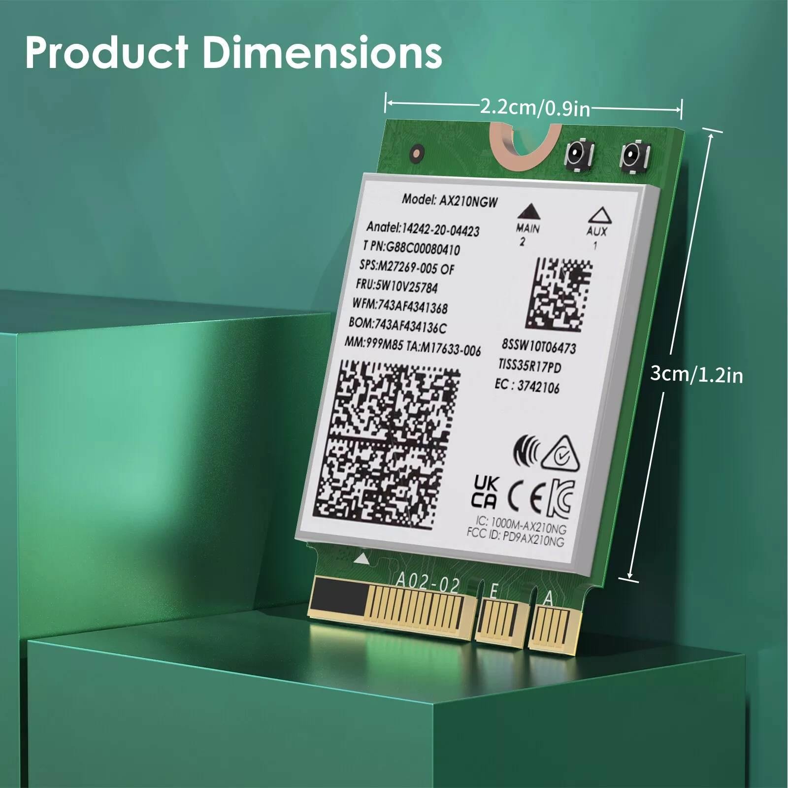 WiFi 6E M.2 Module With The Combination Of Ofdma And Mu-Mimo For Intel AX210NGW